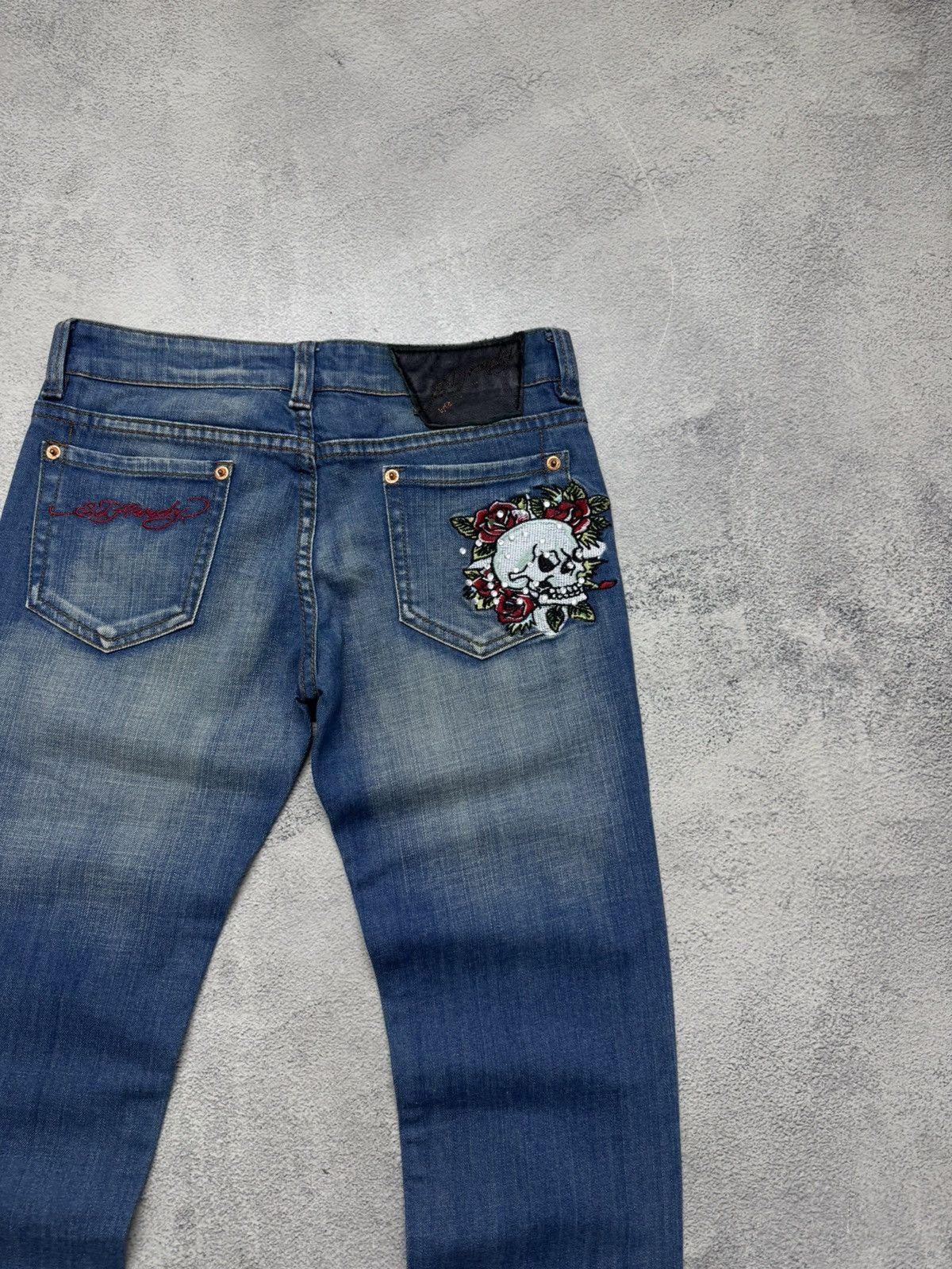 Ed Hardy Vintage Y2k Ed Hardy Skull ☠️ Denim Jeans 00’s Size 27" / US 4 / IT 40 - 7 Thumbnail