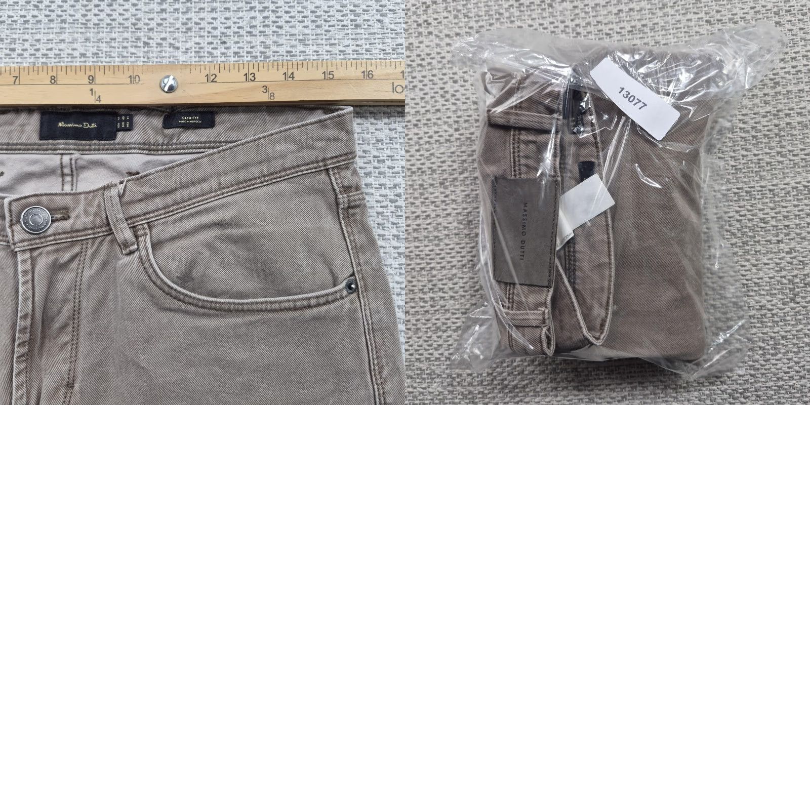 Massimo Dutti Massimo Dutti Jeans Mens 31x26 Brown Slim Straight Denim Pants Medium Wash Slim Fit 5-Pocket Mens Jeans Brown Size US 31 - 9 Thumbnail