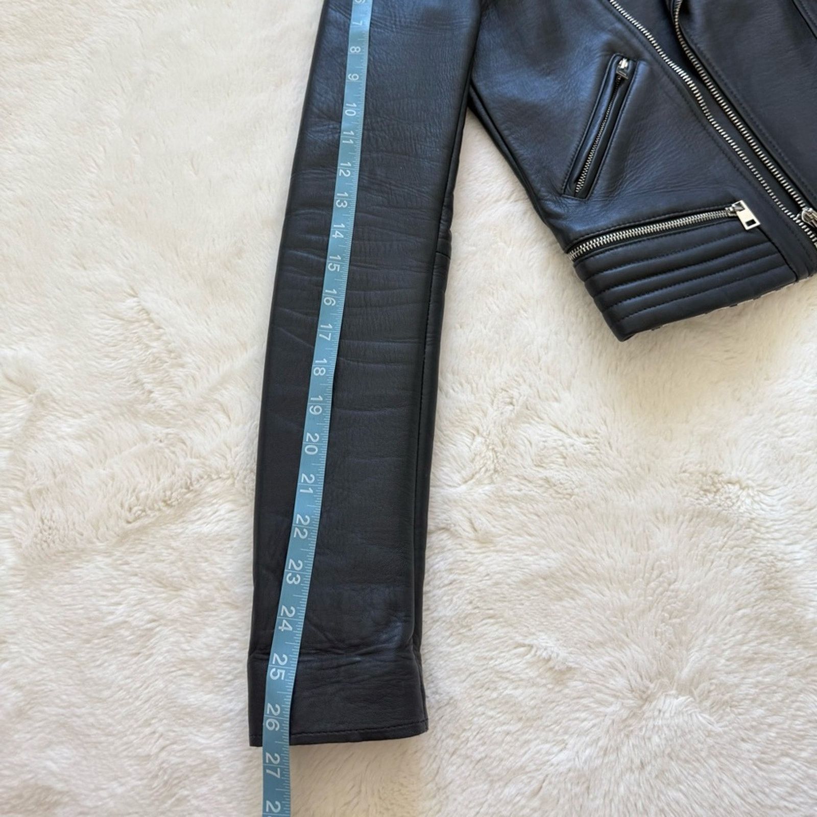 Maje MAJE leather navy women jacket size 36 FR or 6 US 750$ Size M / US 6-8 / IT 42-44 - 9 Thumbnail