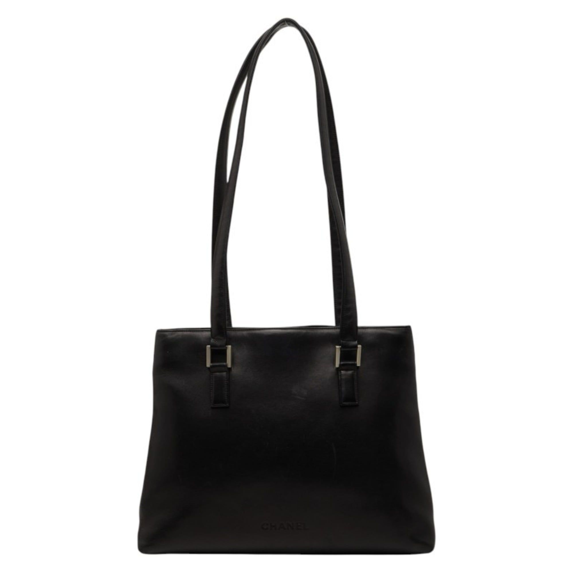 Chanel Chanel Tote Bag Shoulder Black Lambskin Women's CHANEL Size ONE SIZE - 1 Thumbnail
