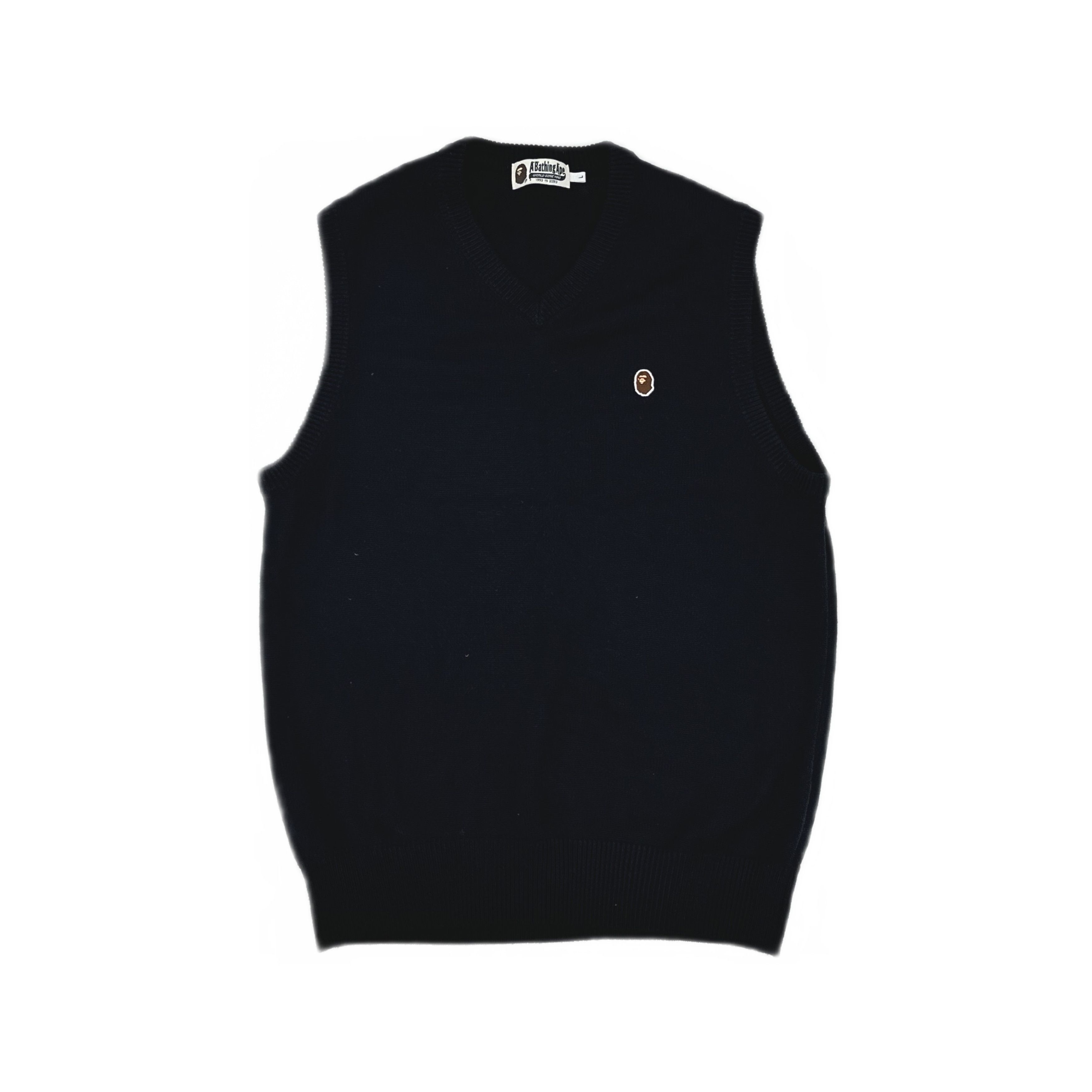 Bape A Bathing Ape Logo V-Neck Sweater Vest Size L Size US L / EU 52-54 / 3 - 1 Thumbnail