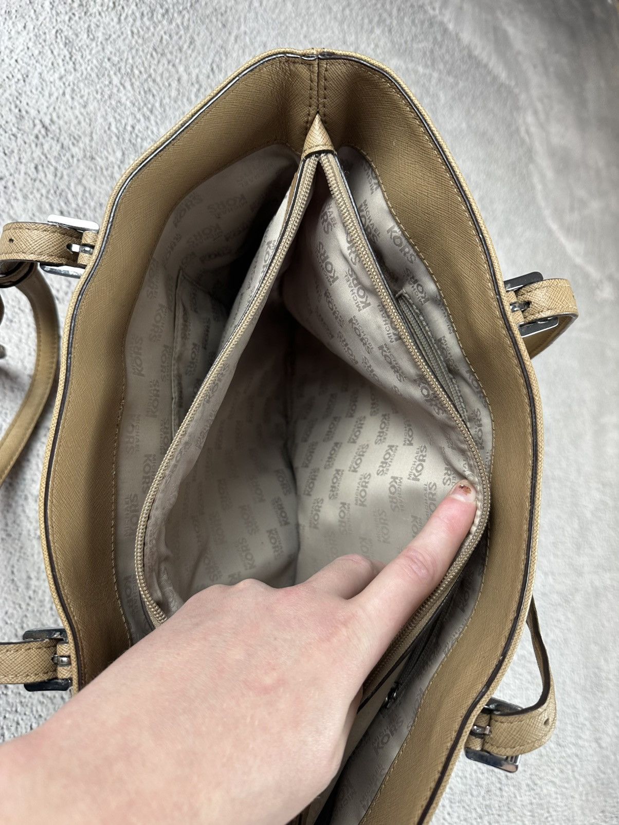 Michael Kors Michael Kors Woman’s Shoulder Bag Tote Beige Old Money Size ONE SIZE - 11 Thumbnail