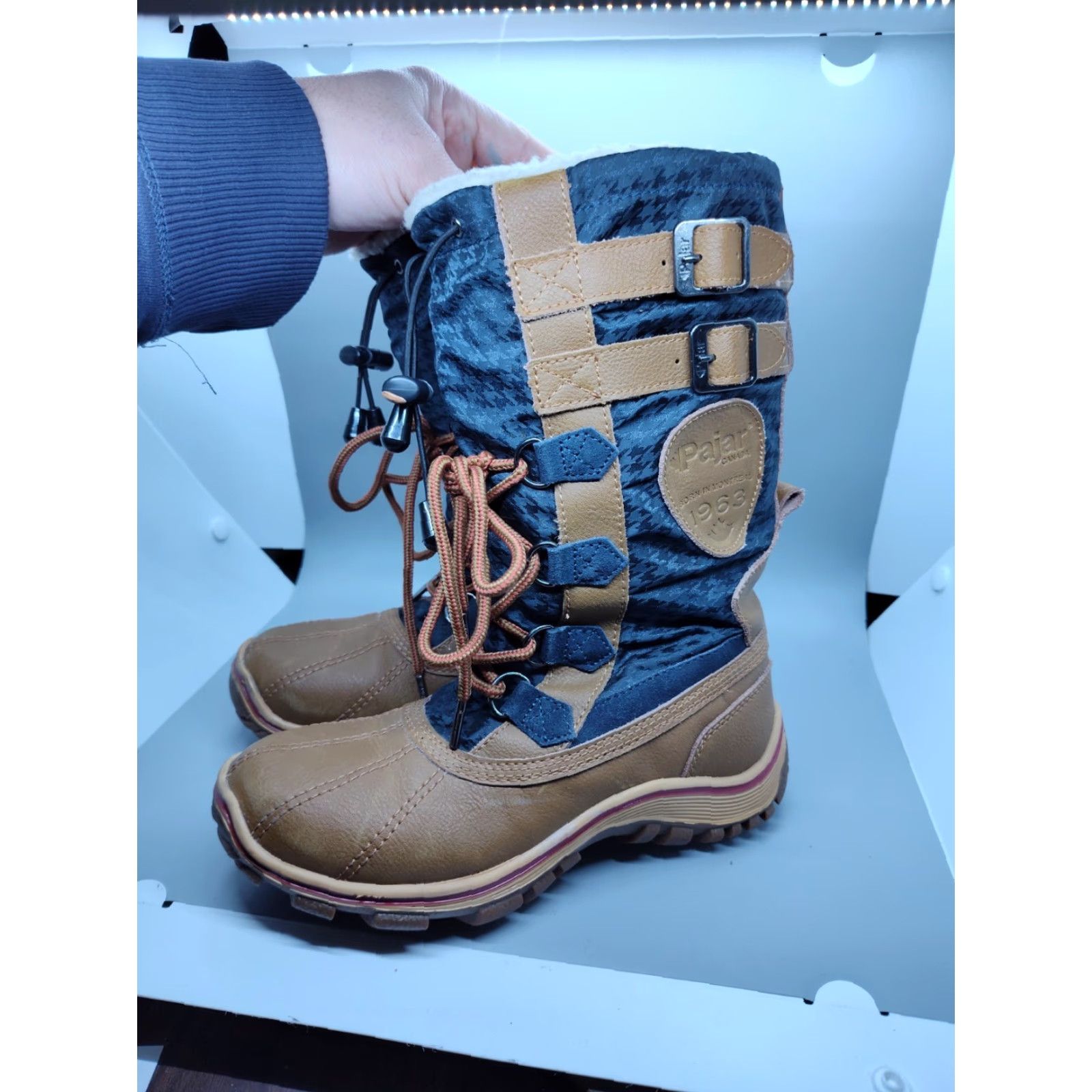 Pajar Pajar Boots Women US 6.5 Brown Leather Waterproof Winter Snow Boot Womens Size US 6.5 / IT 36.5 - 6 Thumbnail