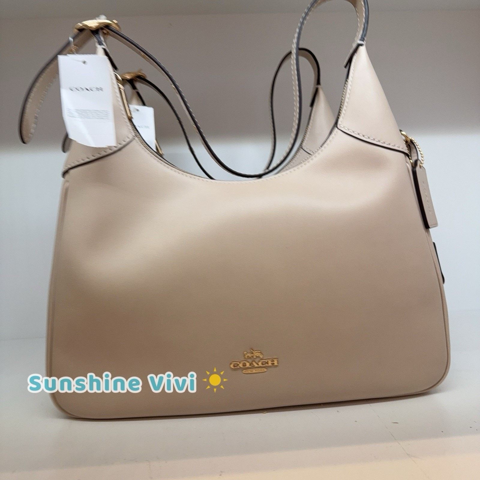 Coach NWT Coach Ella Shoulder Bag Leather CCE48 Im/Oat Size ONE SIZE - 1 Thumbnail