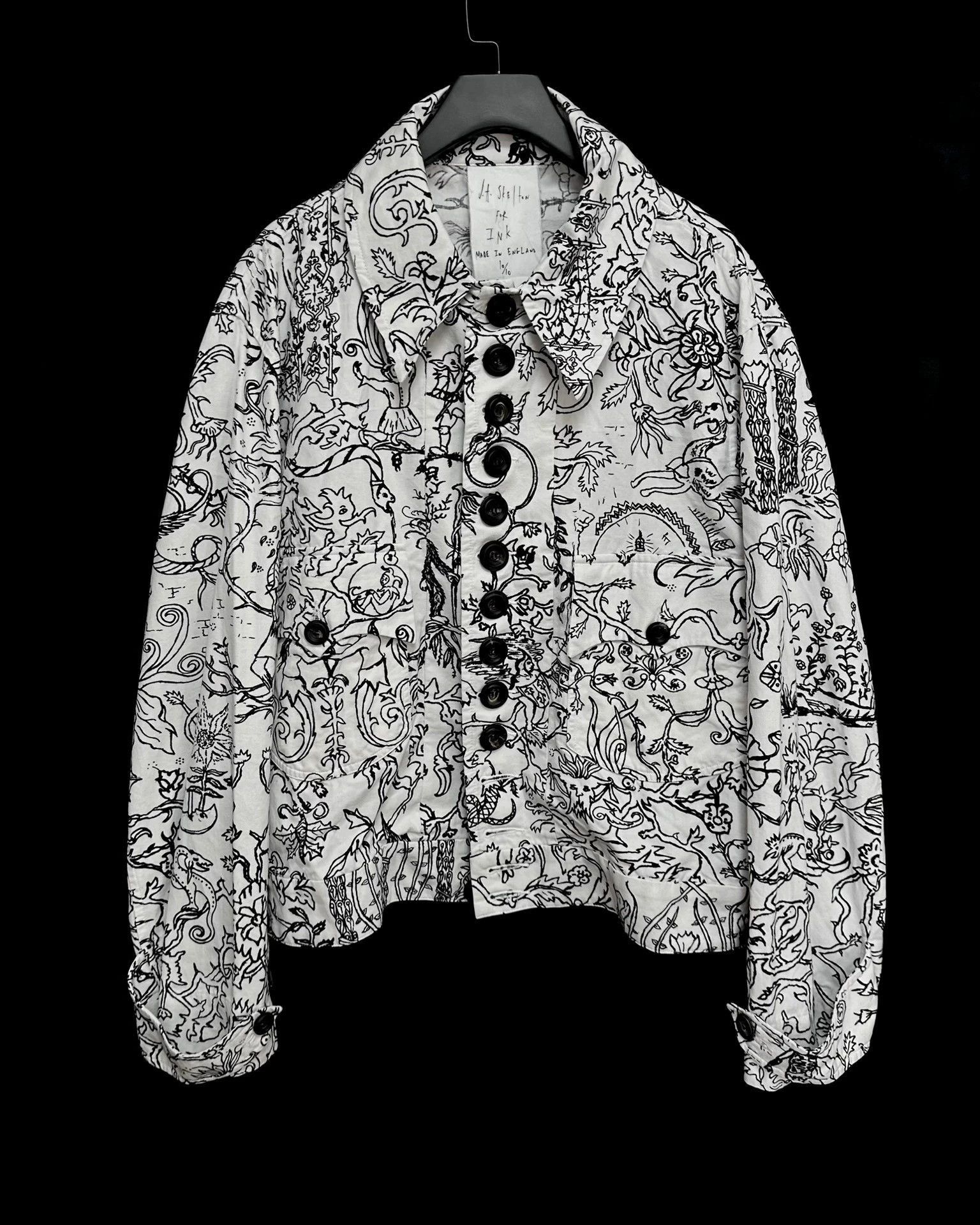 John Alexander Skelton Multi-Print Button-Front Light Jacket Size US L / EU 52-54 / 3 - 1 Thumbnail