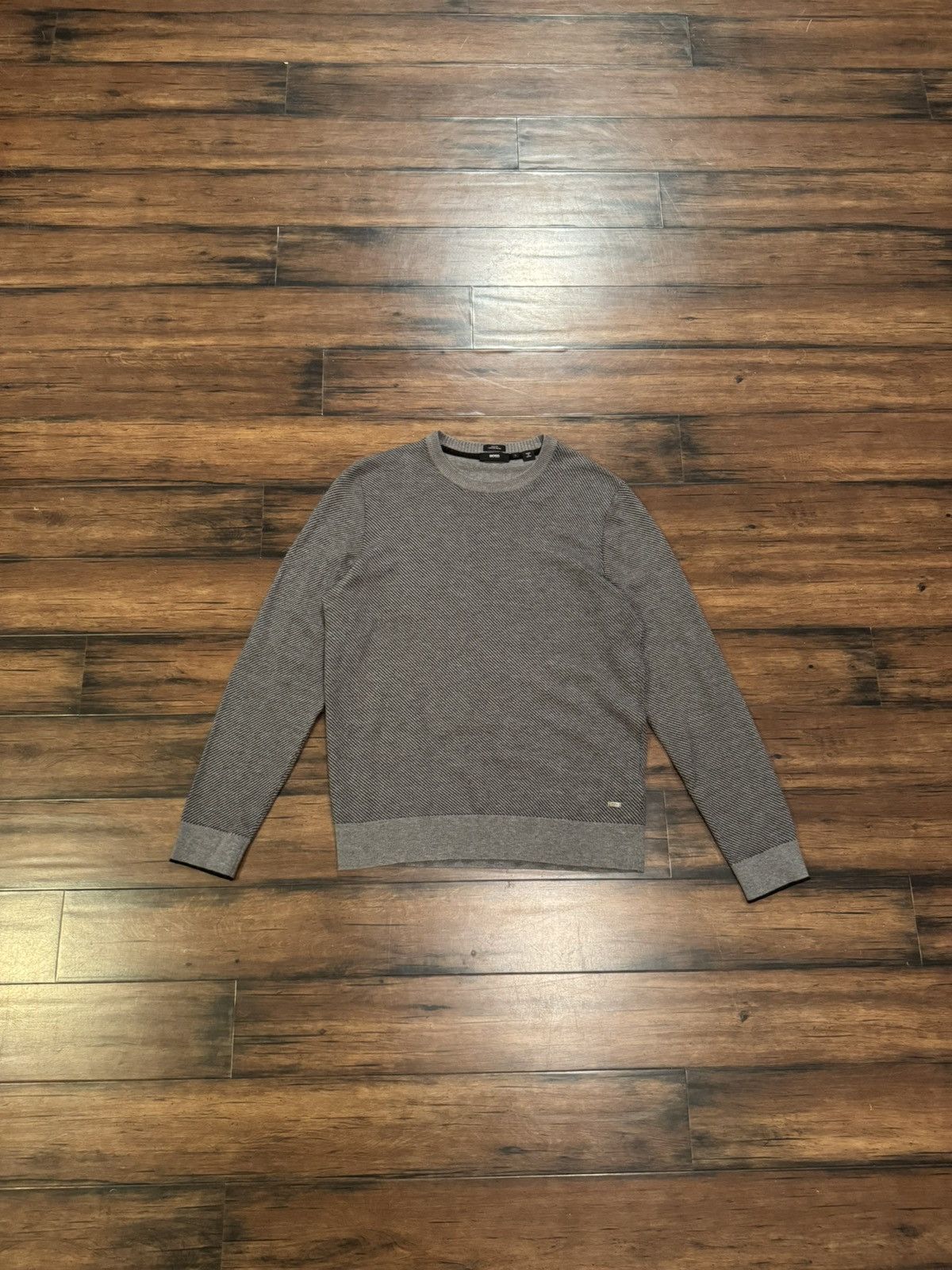 Hugo Boss Grey Hugo Boss Slim Fit Cotton Wool Sweater Size US L / EU 52-54 / 3 - 1 Thumbnail