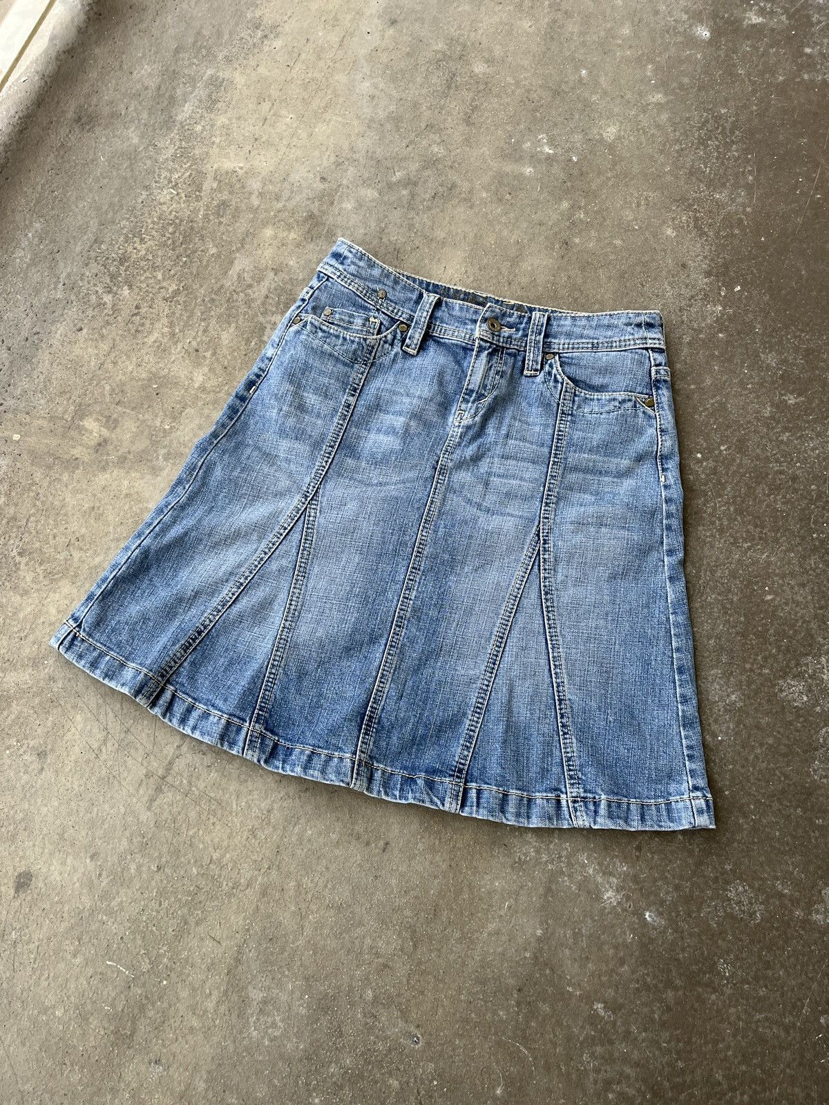 Vintage Vintage Denim y2k Mini Skirt Size 27" / US 4 / IT 40 - 6 Thumbnail