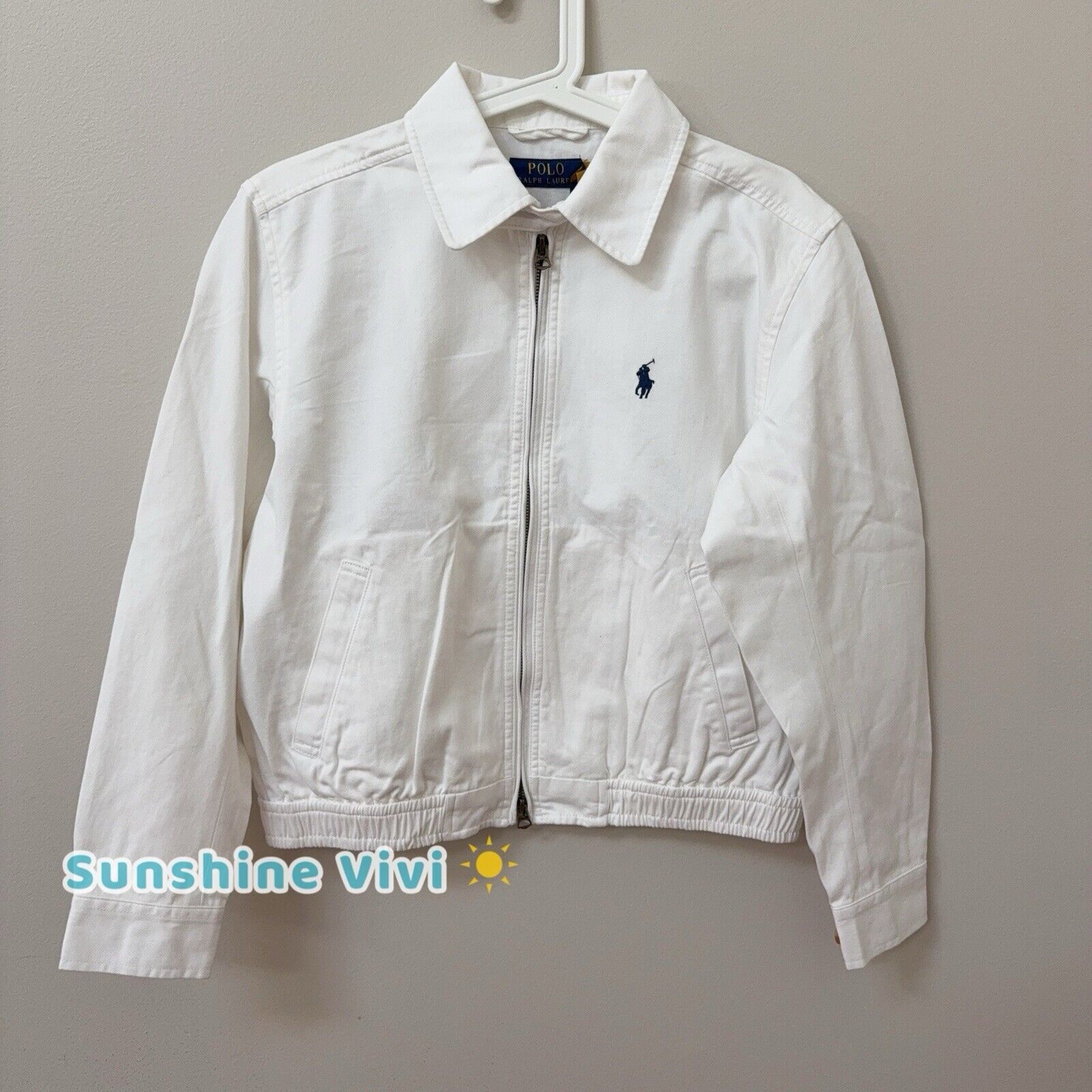 Polo Ralph Lauren NWT Polo Ralph Lauren Women Cotton Twill JACKET White large Size L / US 10 / IT 46 - 4 Thumbnail