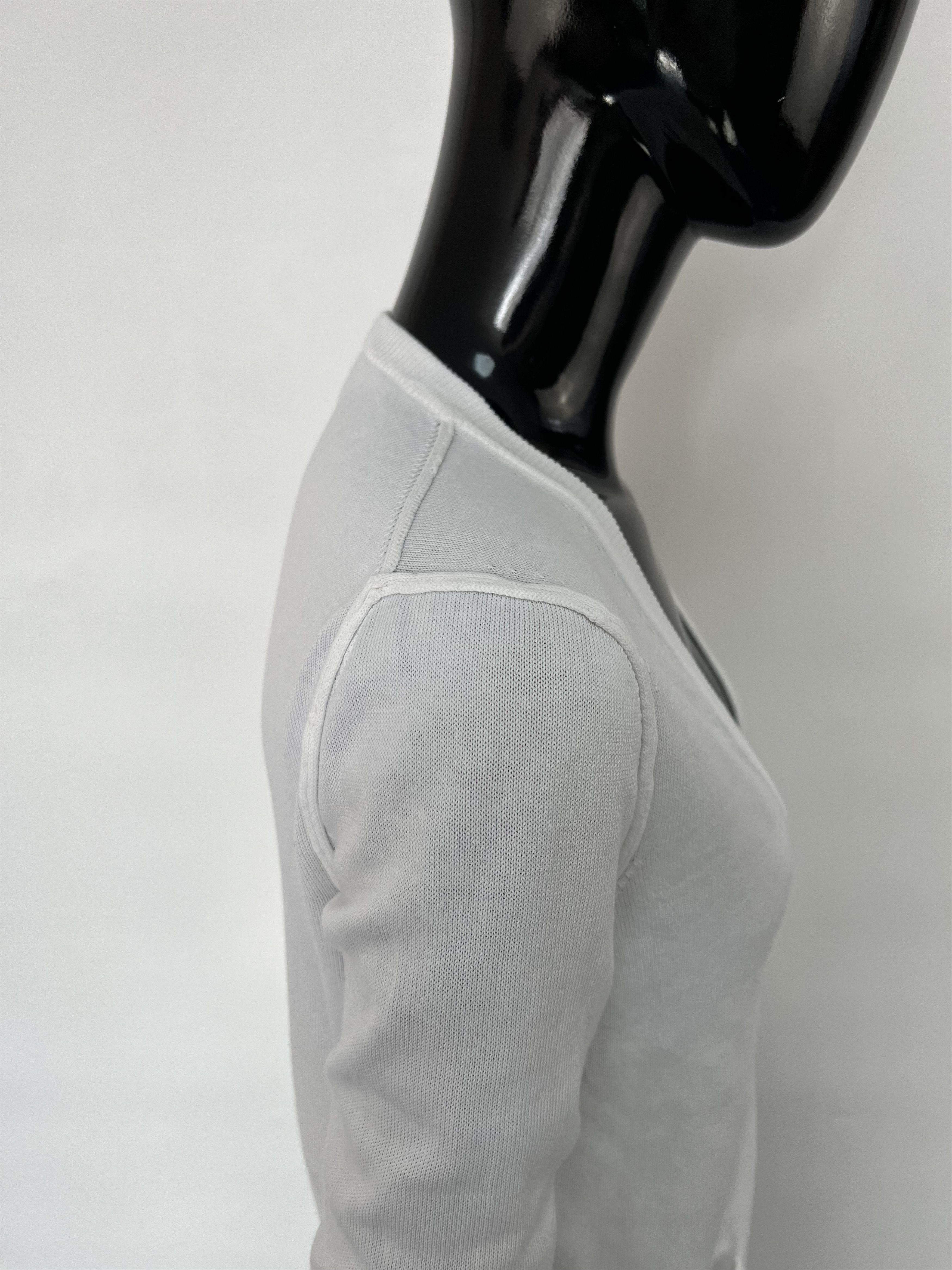 Dolce & Gabbana Dolce & Gabbana White Cotton Long Sleeve V-Neck Cardigan Size M / US 6-8 / IT 42-44 - 10 Thumbnail
