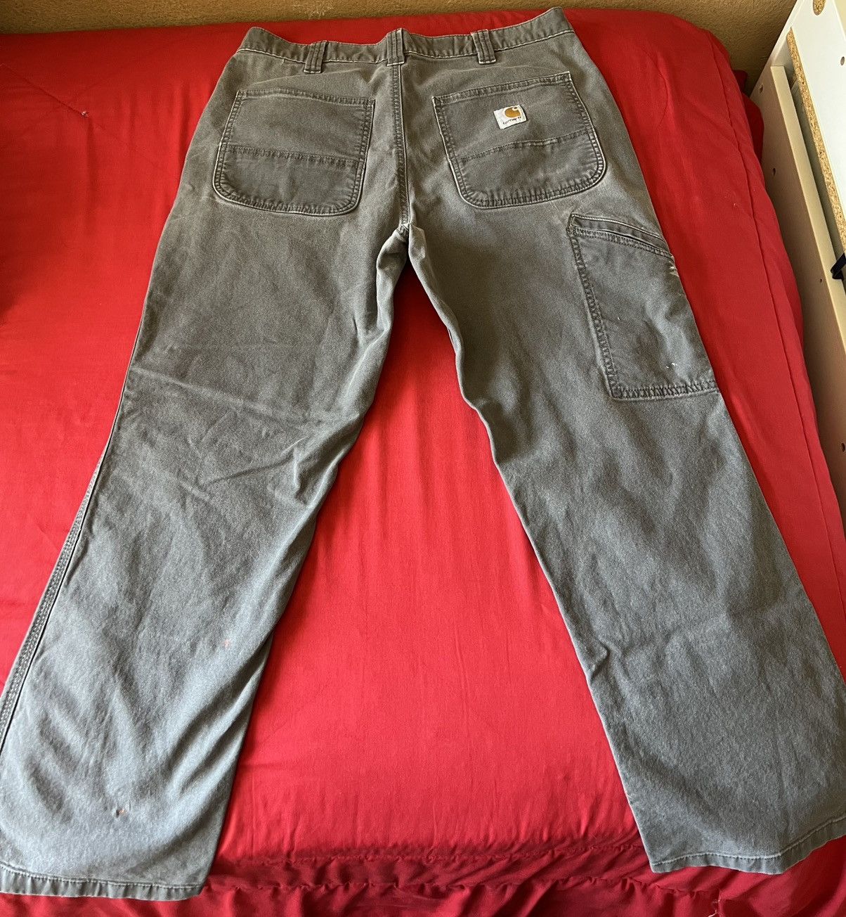 Carhartt Carharrt Gray Canvas Workpants Size US 34 / EU 50 - 4 Thumbnail