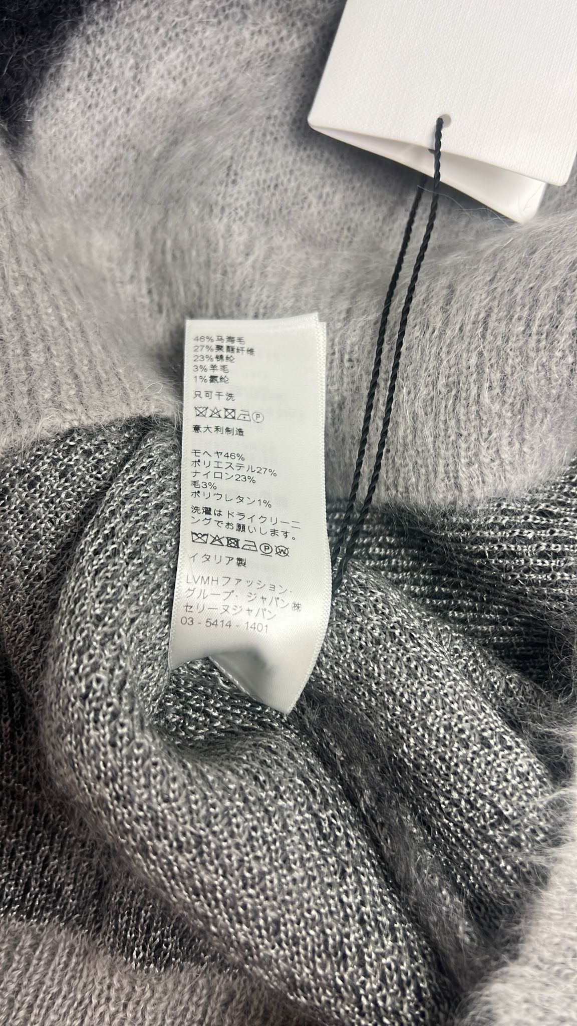 Celine × Hedi Slimane FW19 Runway Argyle Mohair Knit Sweater Size US XS / EU 42 / 0 - 19 Thumbnail