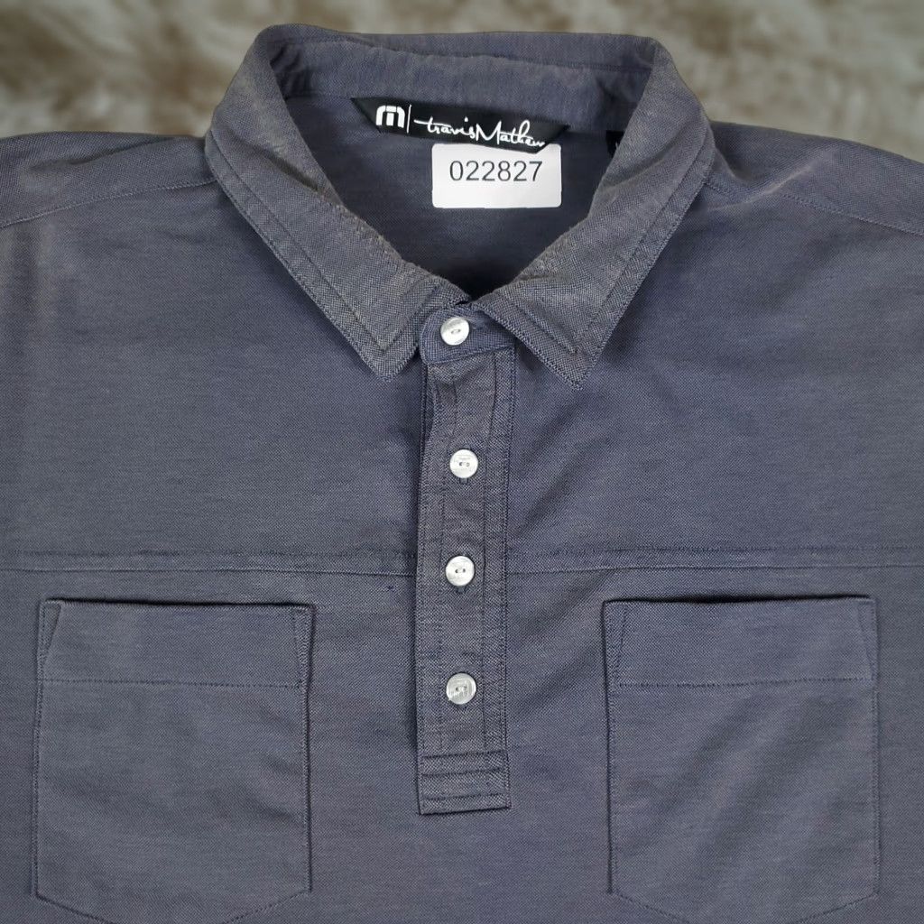 TravisMathew Travis Mathew Polo Shirt Mens Large Gray Casual Short Sleeve Activewear Size US L / EU 52-54 / 3 - 1 Thumbnail