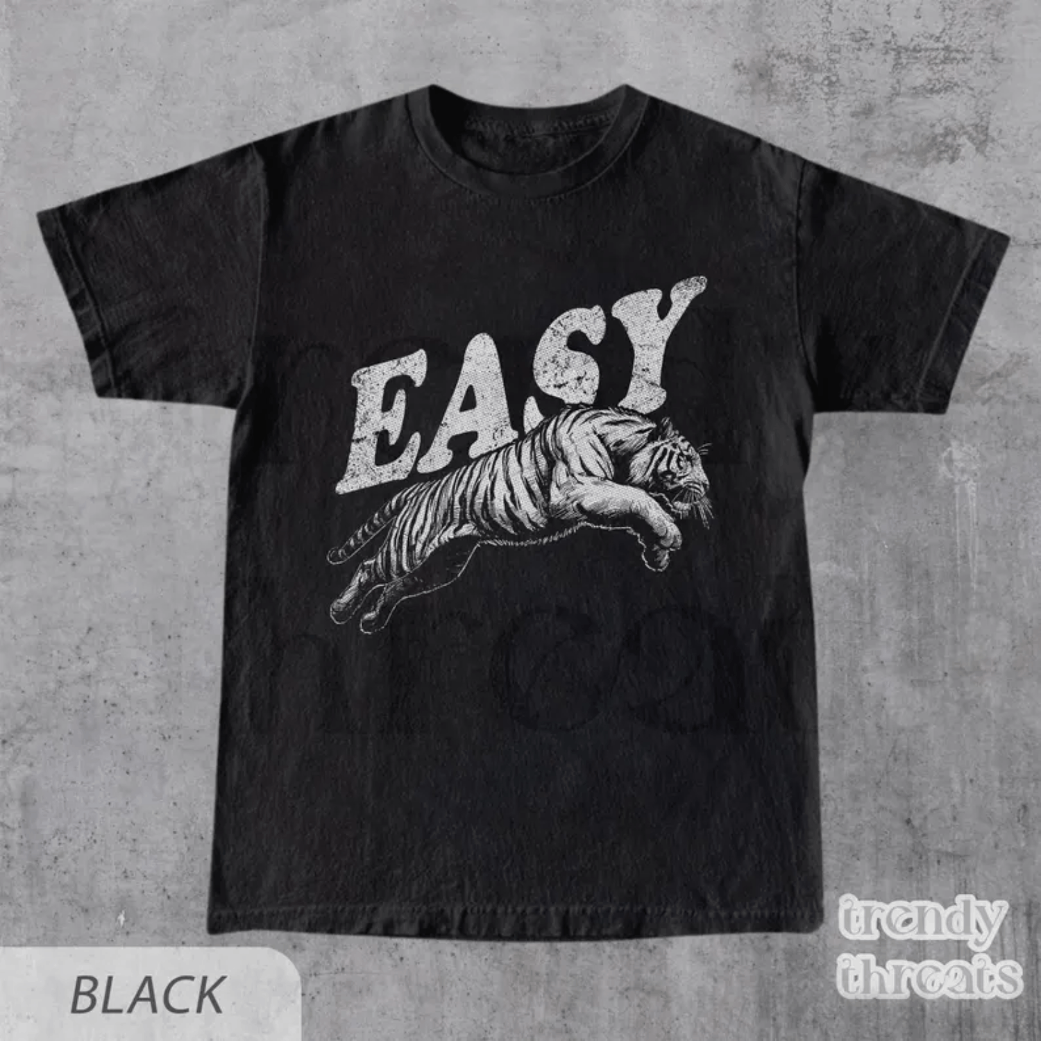 Designer × Vintage Easy Tiger Shirt, Retro Boho Tee, Unisex Trendy Shirt Size US M / EU 48-50 / 2 - 1 Thumbnail
