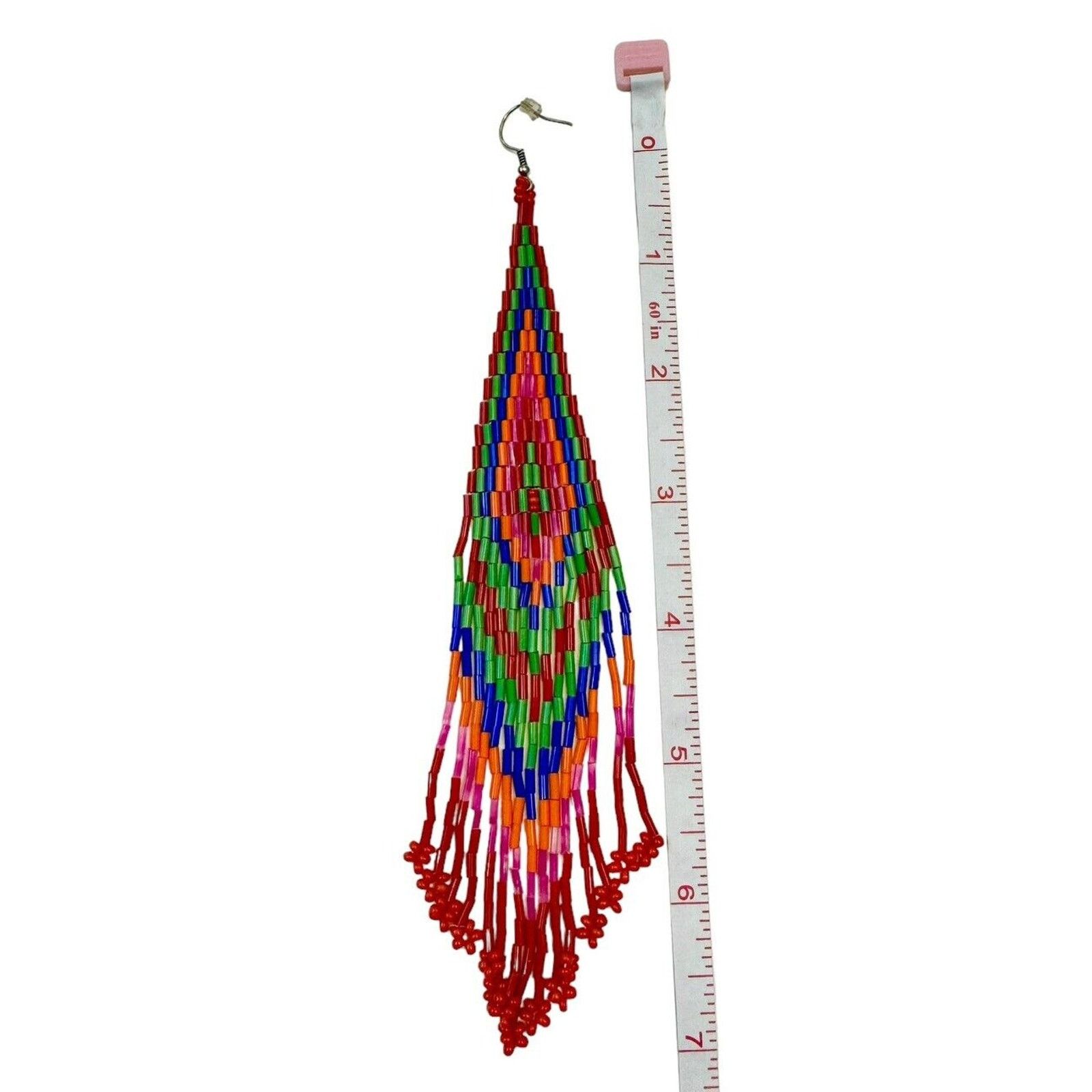 Other LESSisRARE Native American Indian Beaded Fringe Earrings NEW Size ONE SIZE - 3 Thumbnail