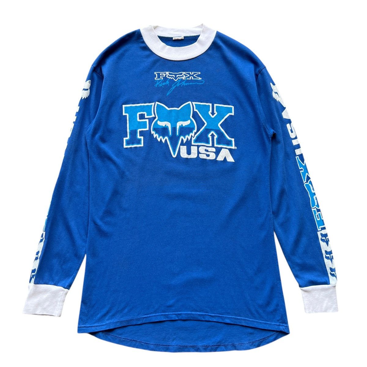 Fox Racing 🔥 Rare Vintage Fox Usa Racing RICK JOHNSON Jersey Size US L / EU 52-54 / 3 - 5 Thumbnail