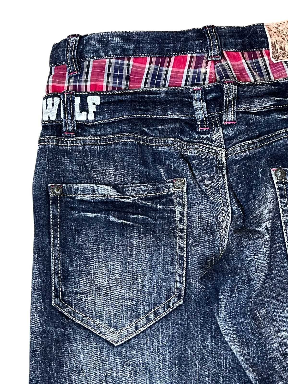 Japanese Brand SICK🔥JAPANESE BRAND DIRTY WOLF DOUBLE WAIST JEANS/DENIM Size US 31 - 8 Thumbnail