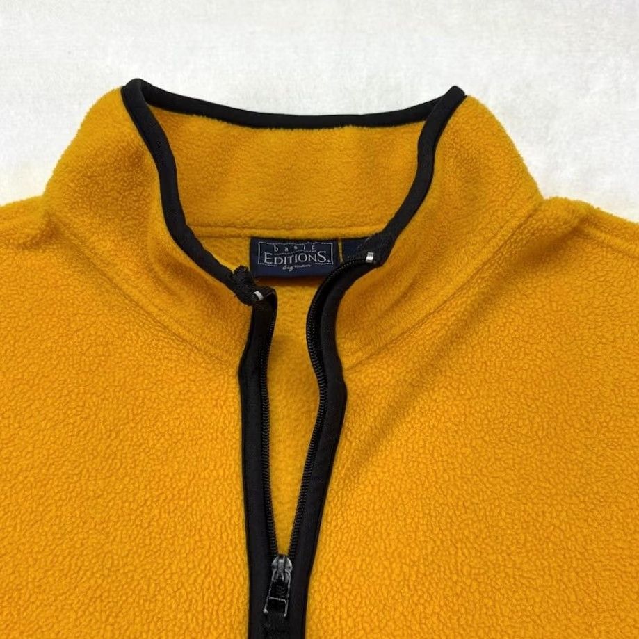 Basic Editions VINTAGE Basic Editions Big Man Full Zip Fleece Vest Yellow Gold 2XL Men XXL Size Vest Zip Solid Polyester 90s Football Winter Throwback Mens Size US XXL / EU 58 / 5 - 3 Thumbnail