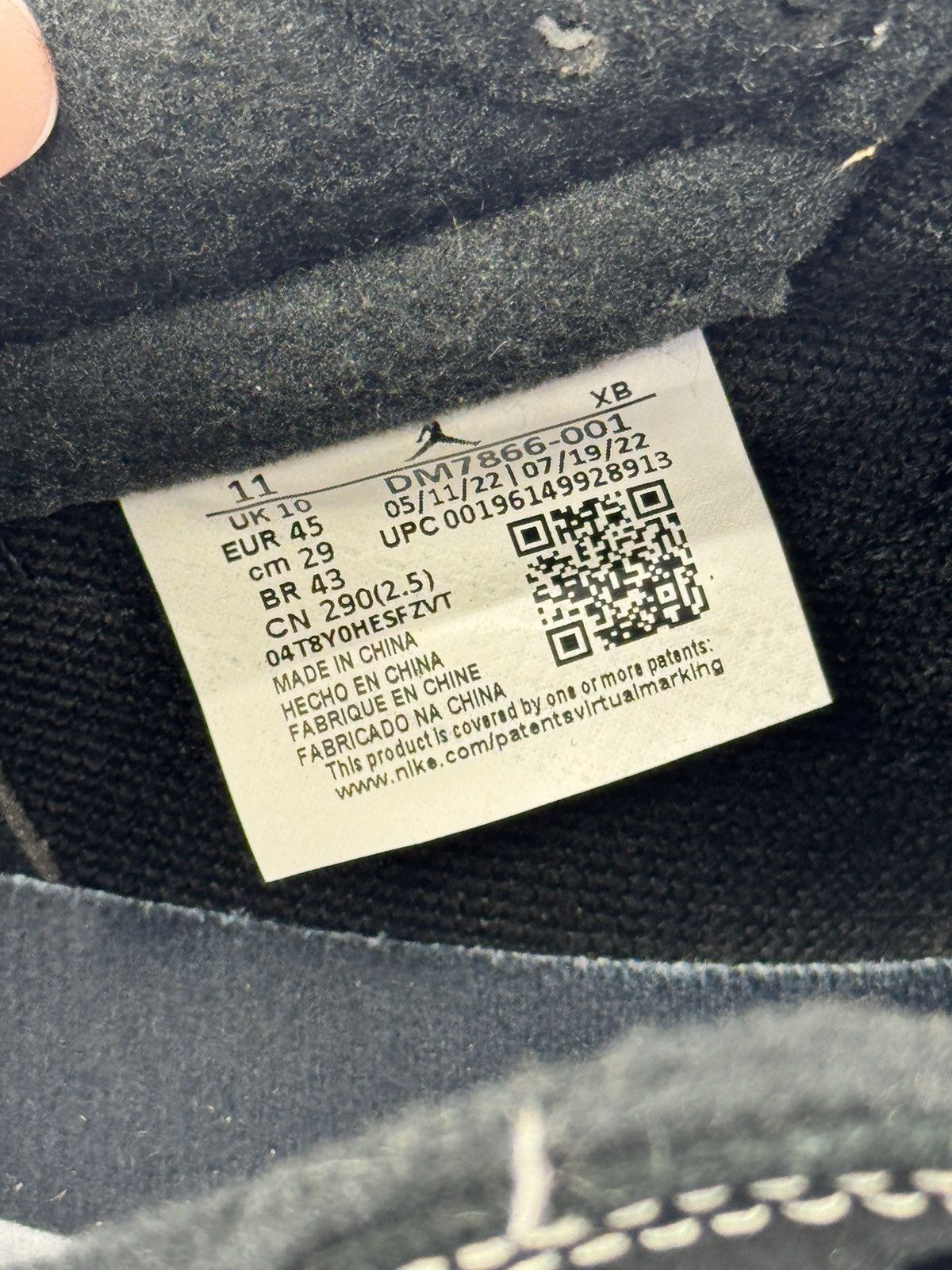 Jordan Brand × Supreme JORDAN 1 RETRO LOW TRAVIS SCOTT BLACK PHANTOM SNEAKERS Size US 11 / EU 44 - 10 Thumbnail