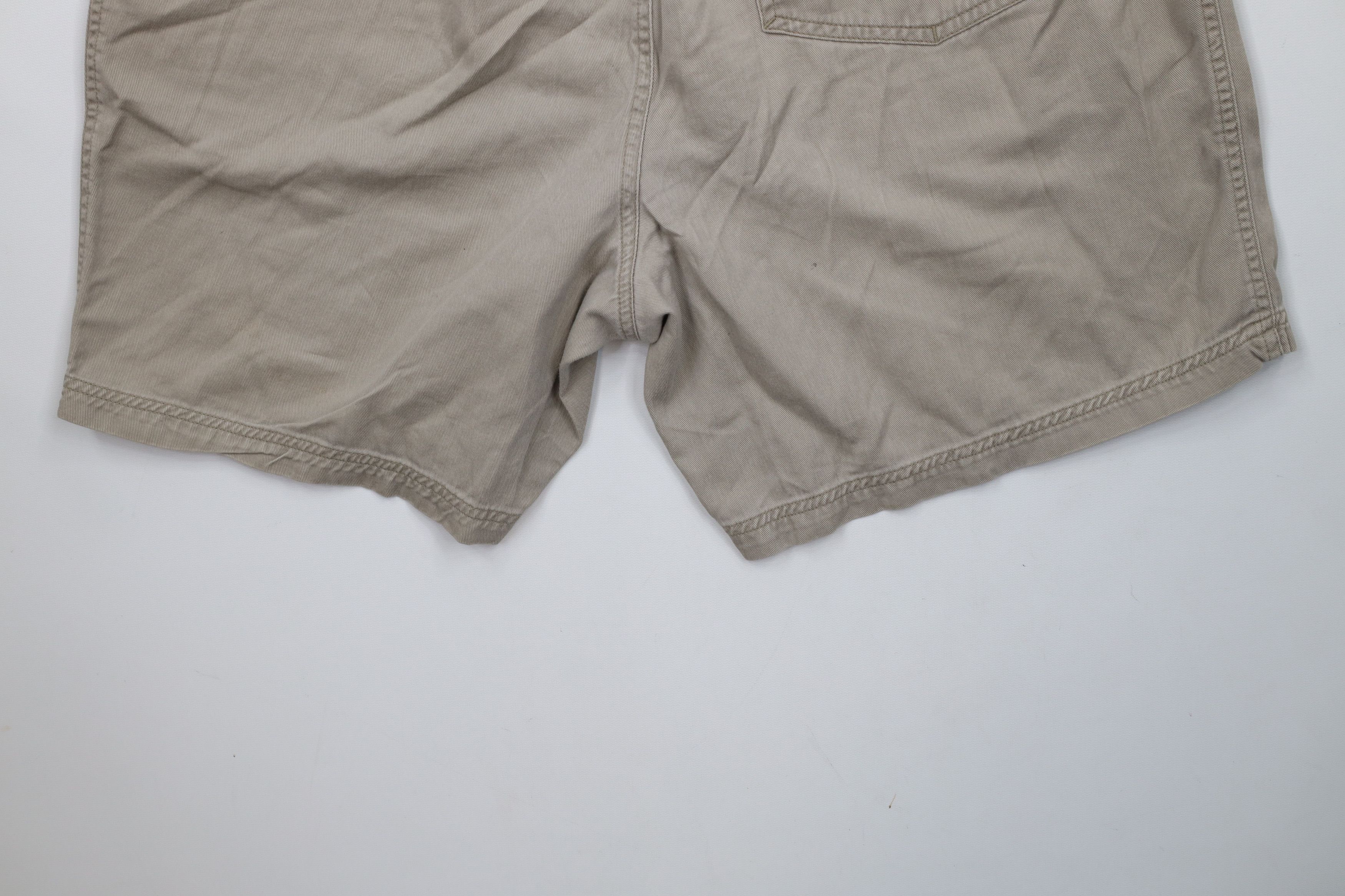 Vintage Vintage 90s Streetwear Blank Above Knee Shorts Beige Size US 32 / EU 48 - 14 Thumbnail