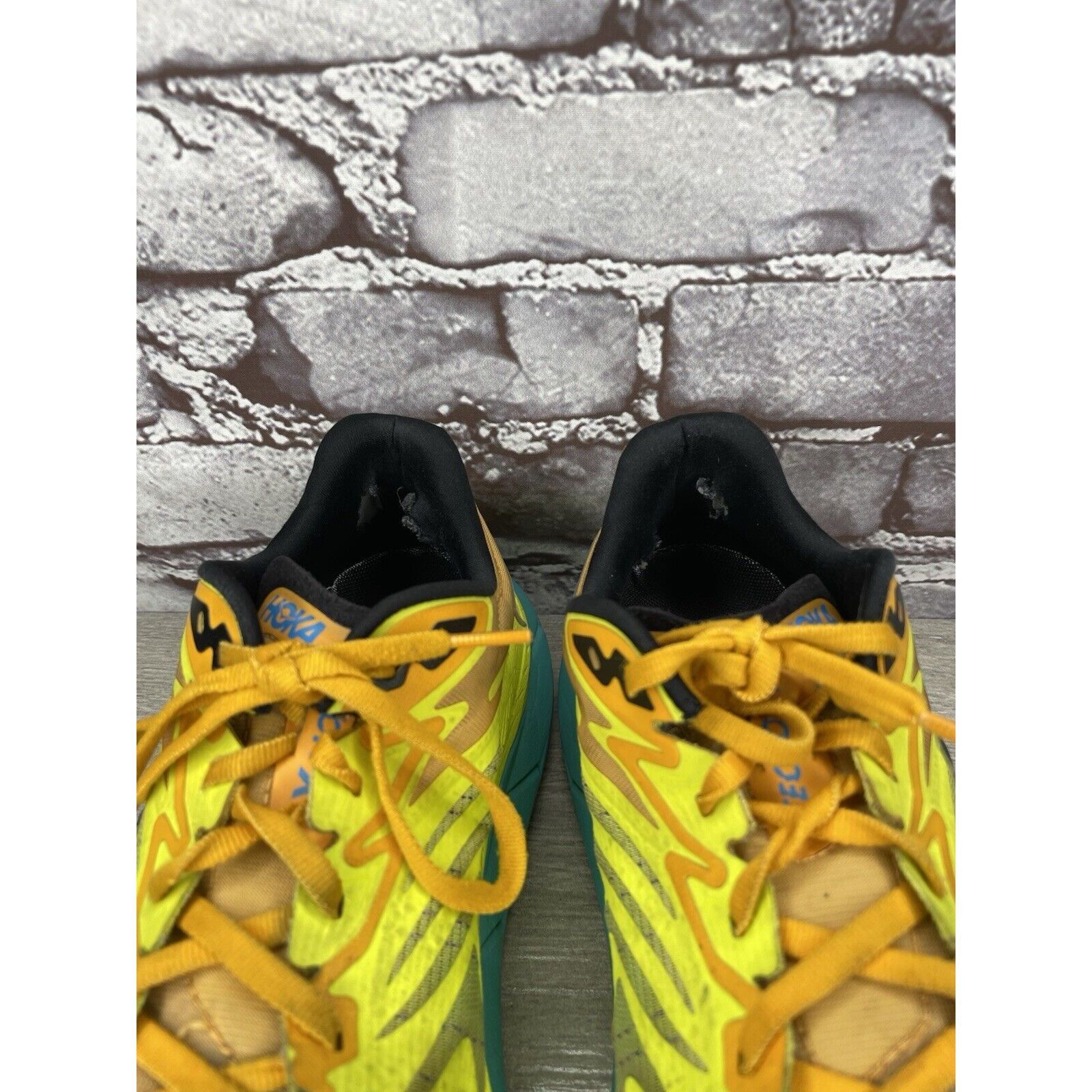 Hoka Hoka Tecton X2 Carbon Plate Yellow Synthetic Orange Lace Blu Size US 8.5 / EU 41-42 - 3 Thumbnail