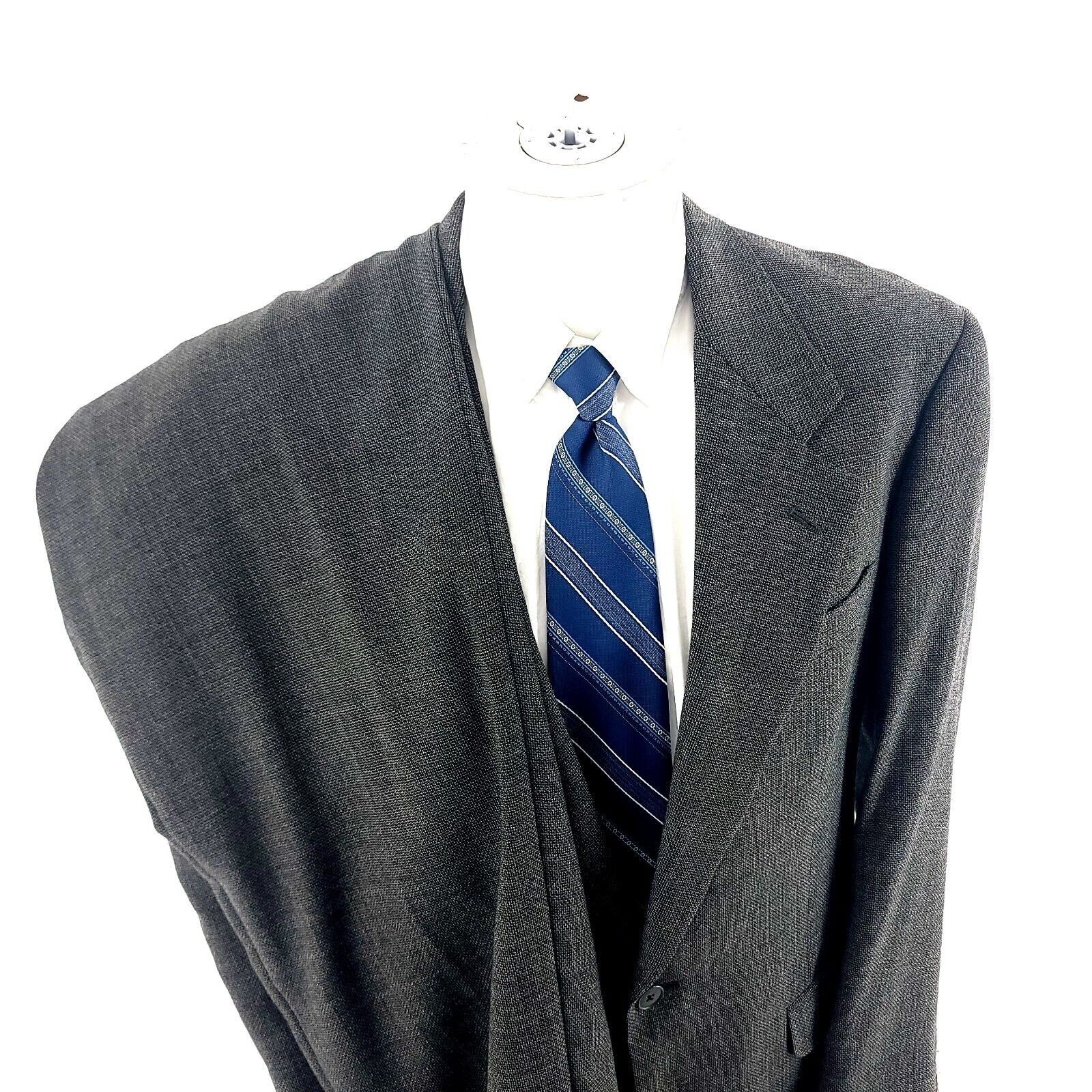 Austin Reed Austin Reed Thick Wool 2 Button 2 Piece Suit 38L Gray Basket Size 38L - 1 Thumbnail