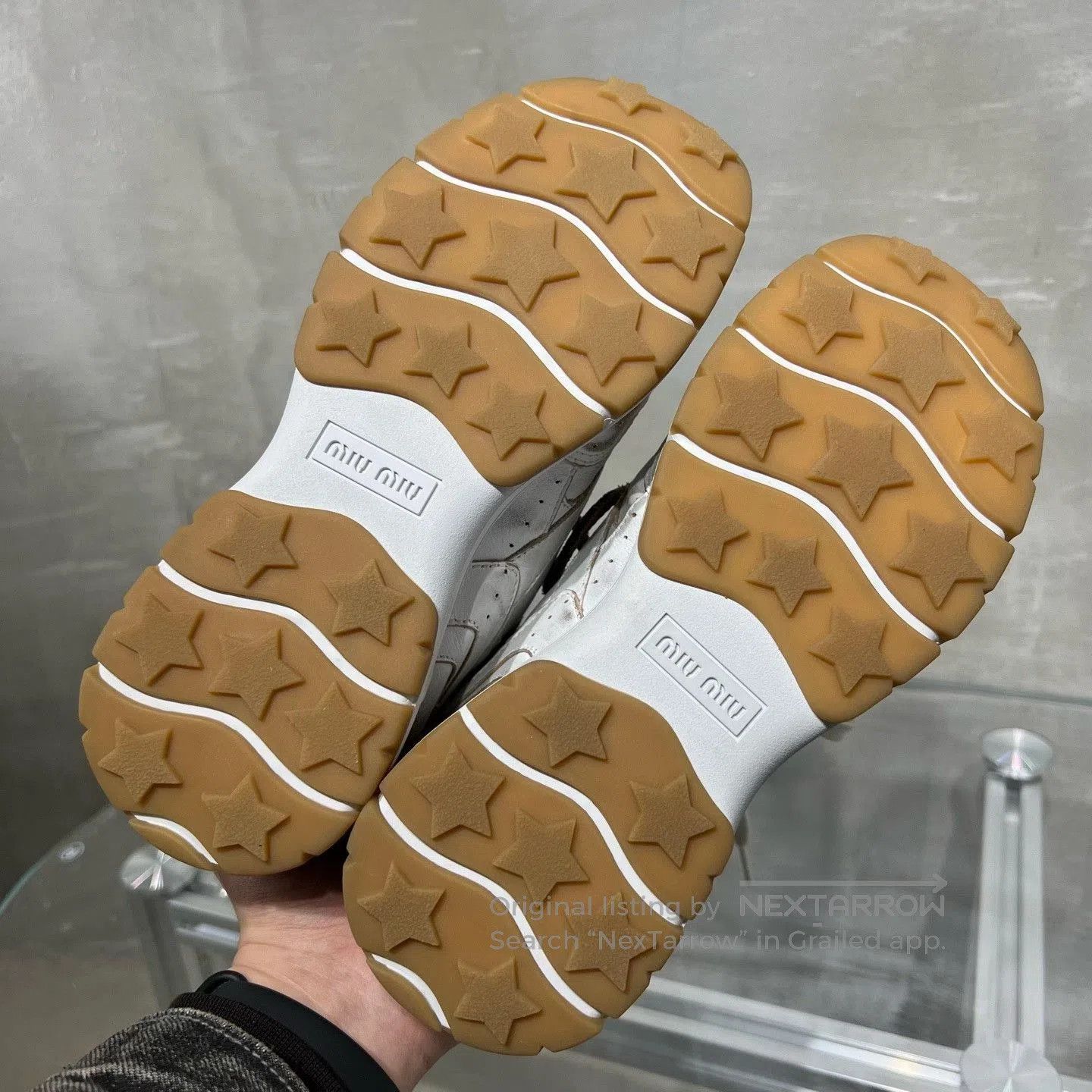 Miu Miu Miu Miu x NB 25SS Distressed White Sneakers. Size US 4 / IT 34 - 7 Thumbnail