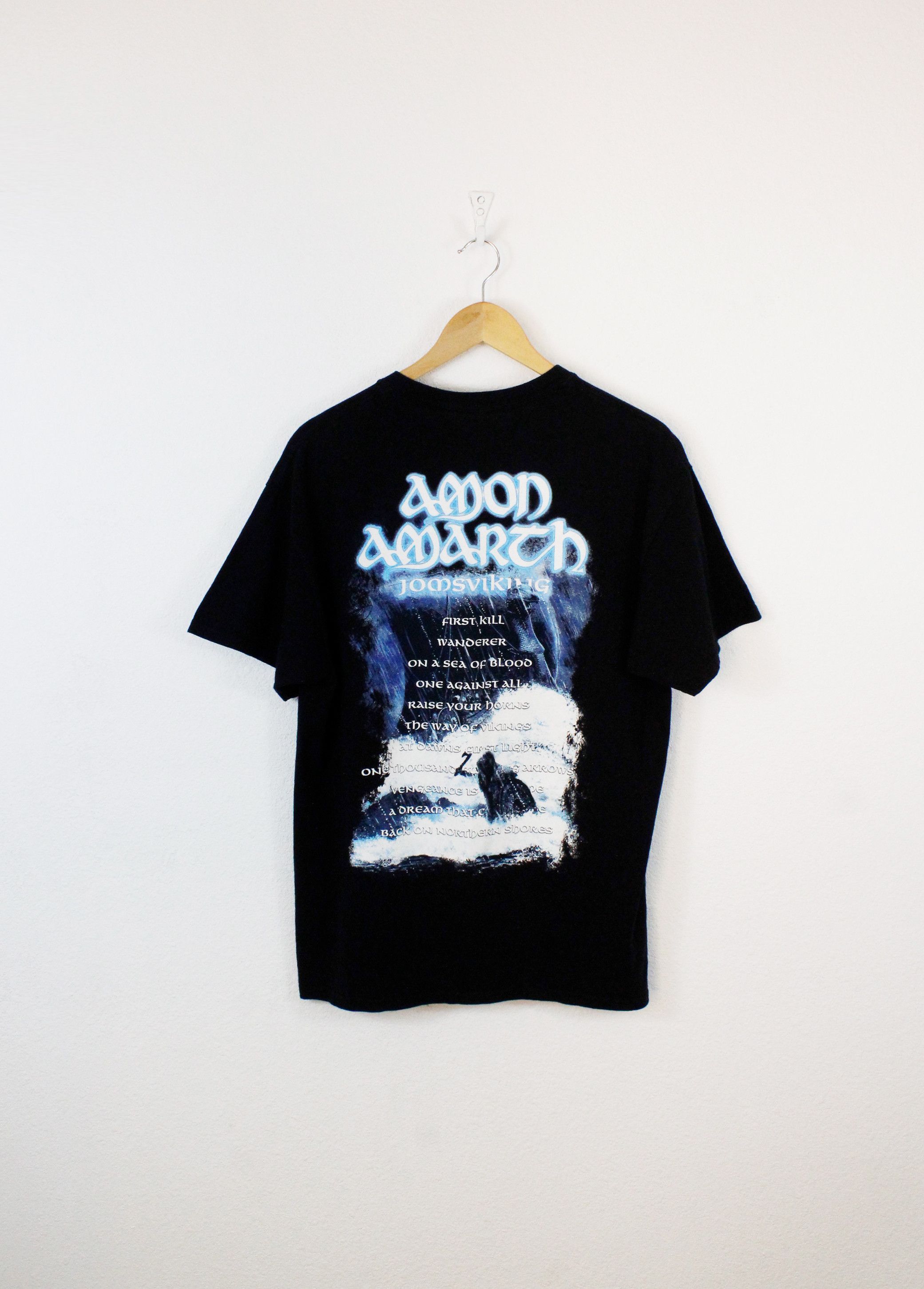 Band Tees × Vintage Vintage Amon Amarth Jomsviking Print Graphic Band Tee Size US L / EU 52-54 / 3 - 4 Thumbnail