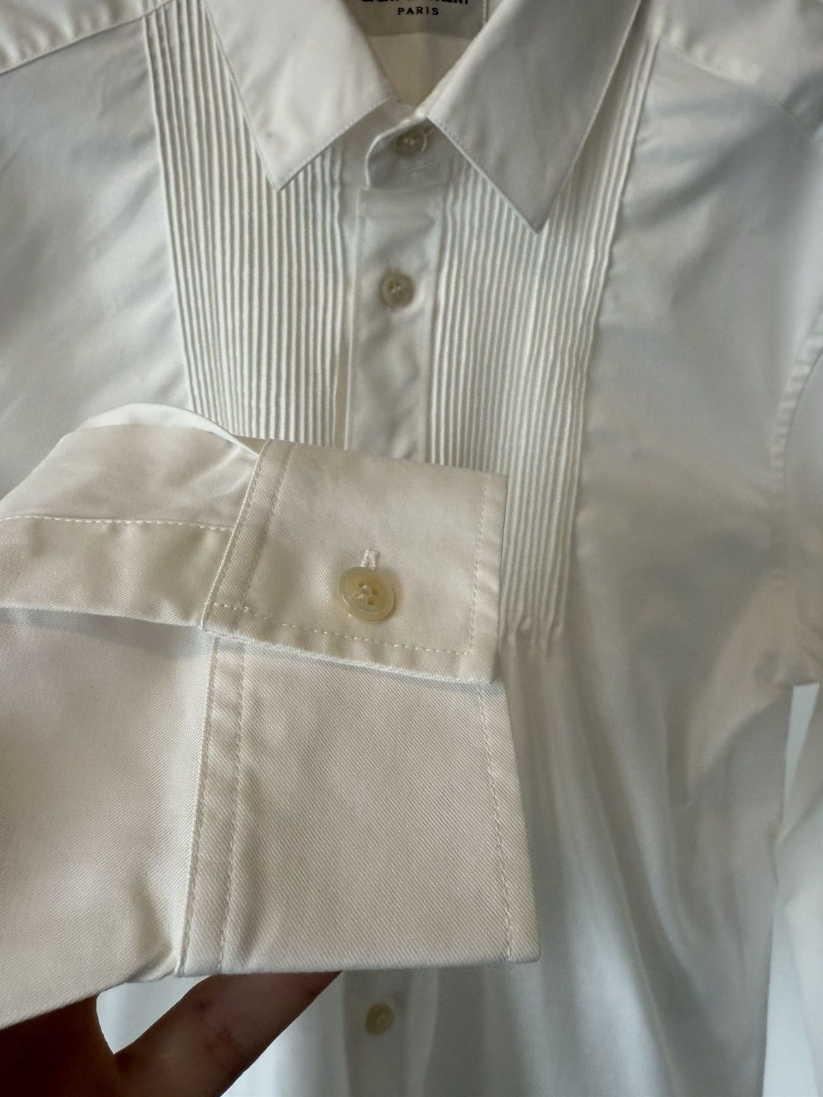Saint Laurent Paris FW23' Saint Laurent Lavalliere-neck blouse in cotton poplin Size US M / EU 48-50 / 2 - 10 Thumbnail