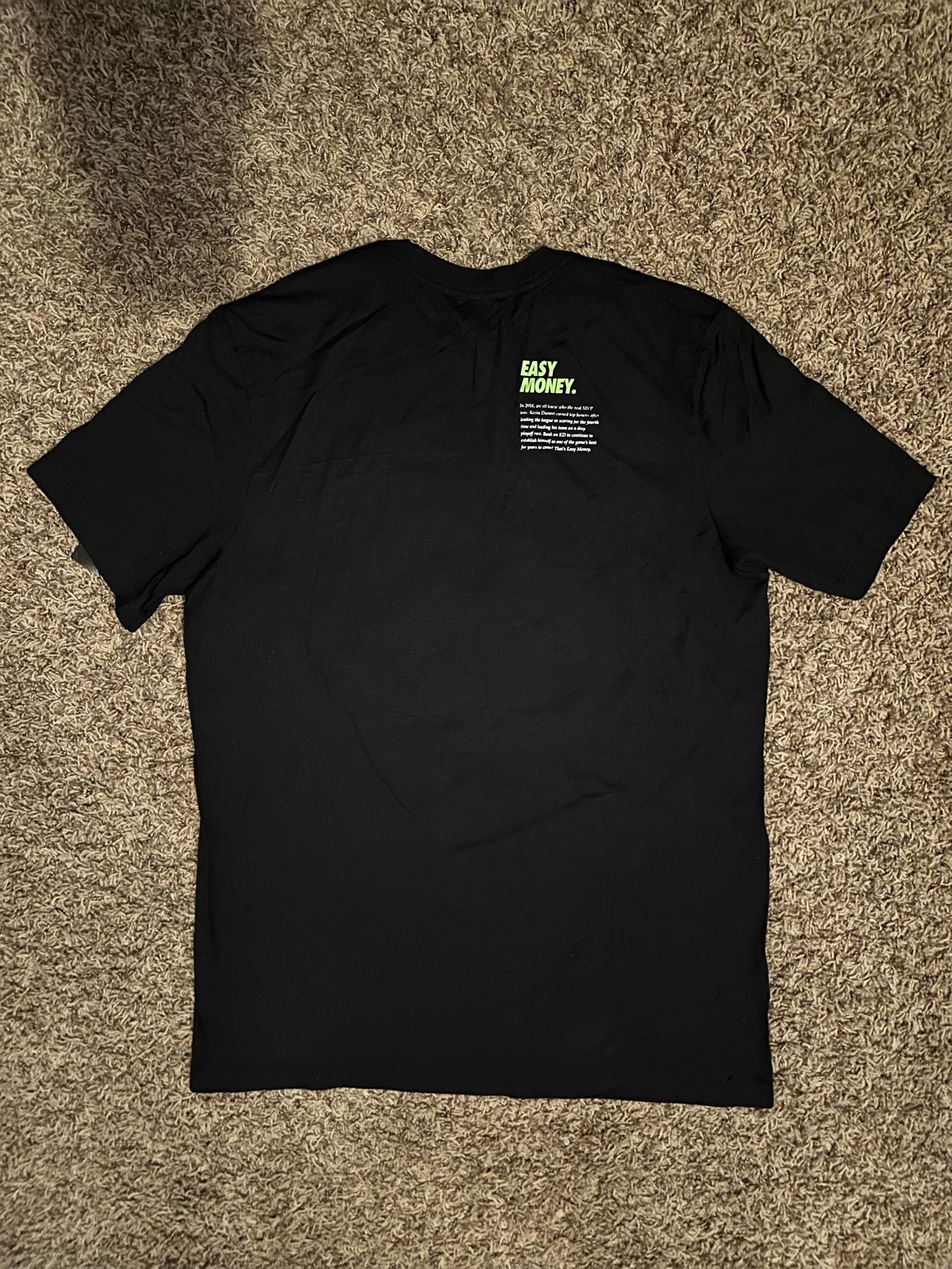 Nike Nike Men’s NBA Brooklyn Nets Kevin Durant ROTY ROOKIE Easy Money Black T-Shirt Size US M / EU 48-50 / 2 - 2 Thumbnail