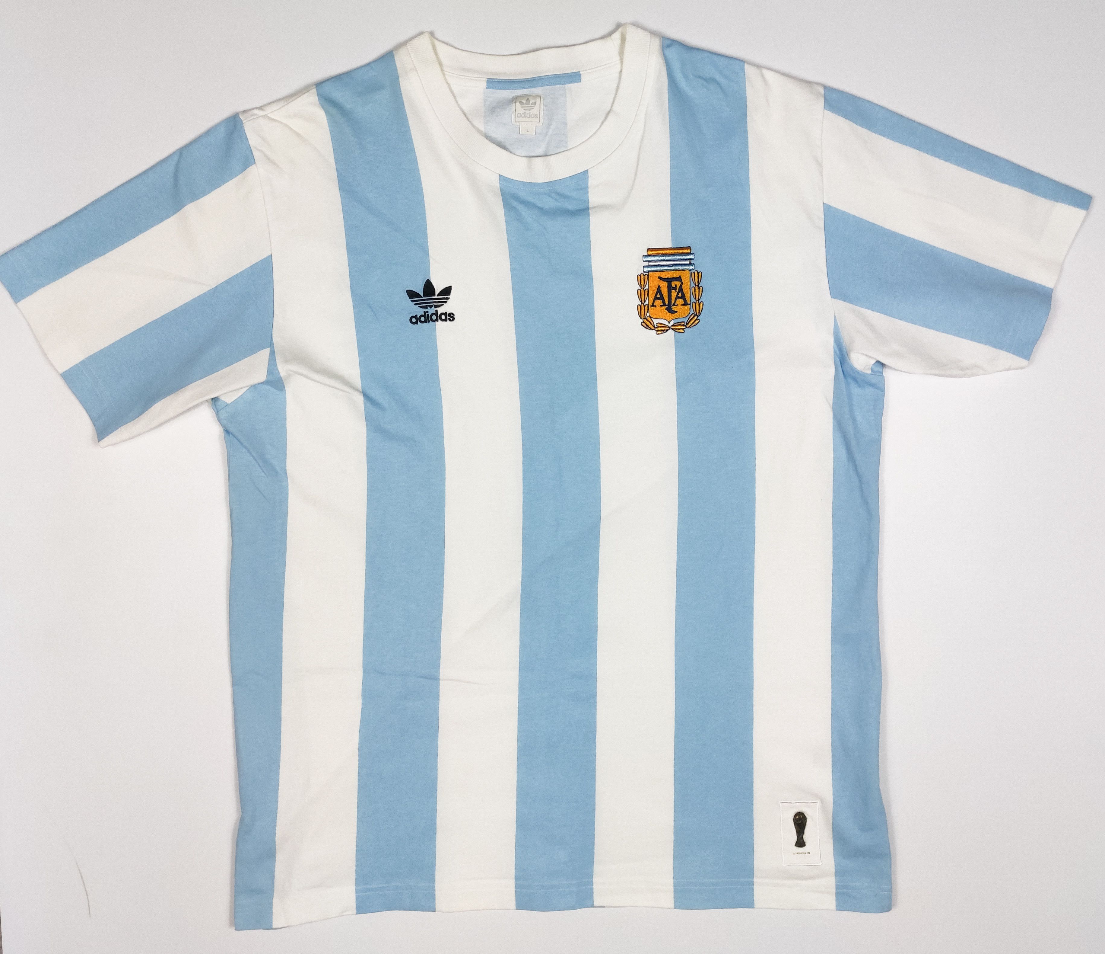 Adidas Argentina Adidas 1974 Home Reedition (Made in 2005) Shirt Size US L / EU 52-54 / 3 - 1 Thumbnail