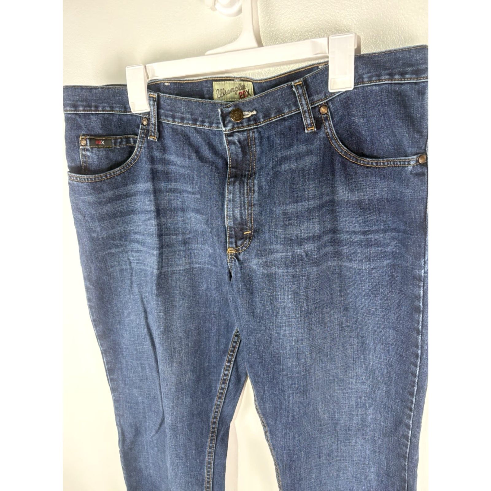 Wrangler Wrangler 20X Competition Jeans Men’s Regular Fit Size 38x32 Dark Wash Blue Cowboy Size US 38 / EU 54 - 3 Thumbnail