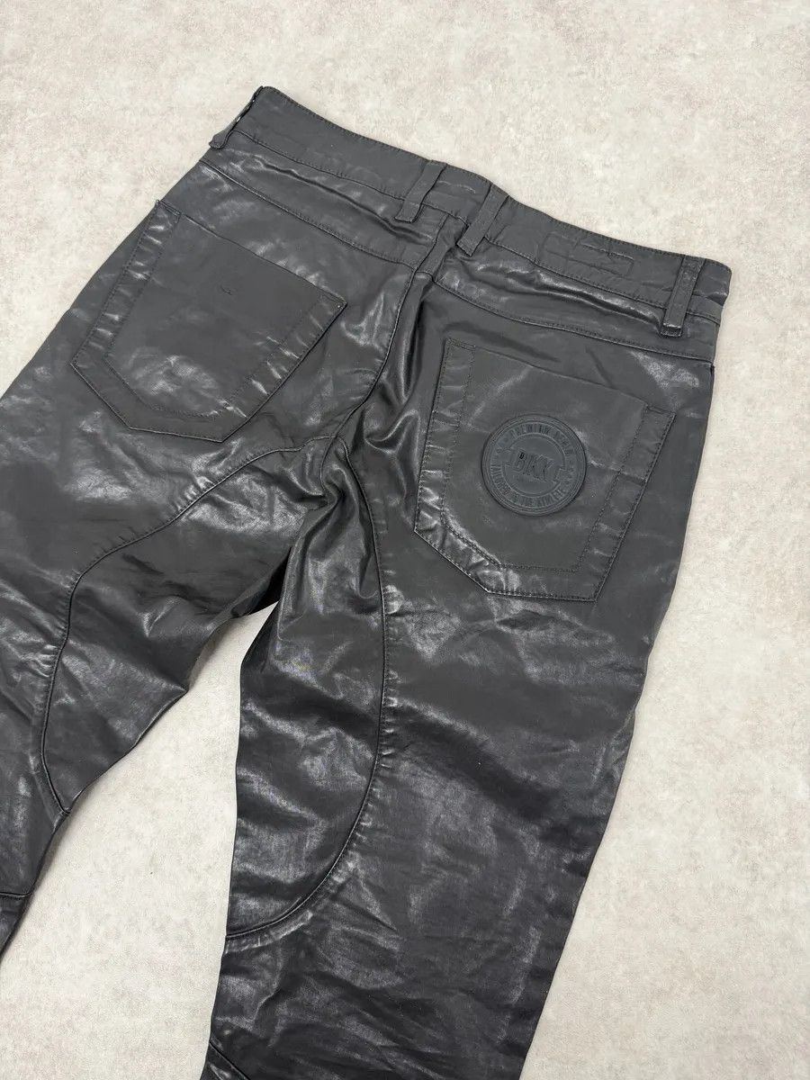 Dirk Bikkembergs 2010s Dirk Bikkembergs Black Waxed Slim Obscure Pants Size US 30 / EU 46 - 8 Thumbnail