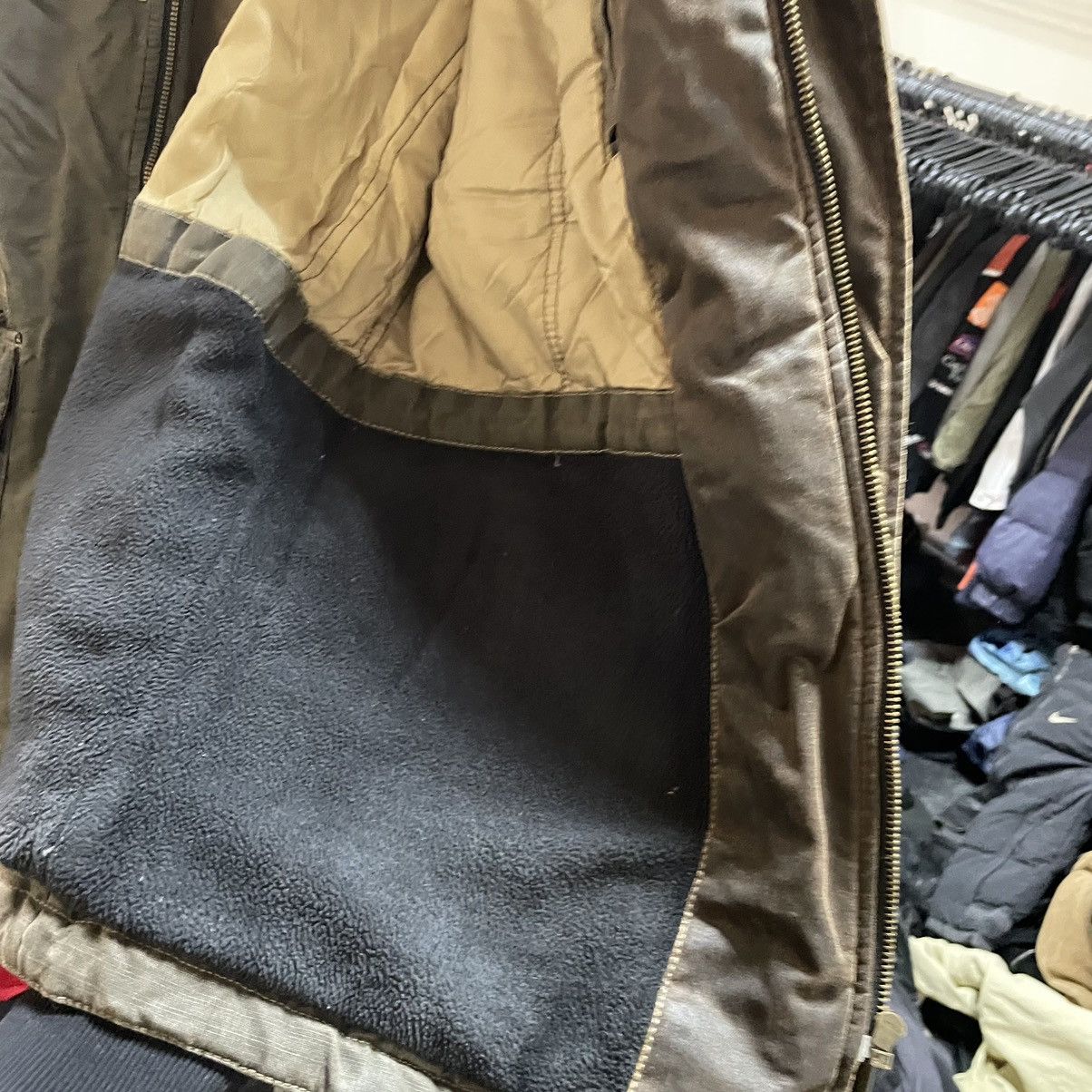 Milestone Rare Milestone Vintage khaki Flight Bomber Jacket MA1 war Size US M / EU 48-50 / 2 - 7 Thumbnail