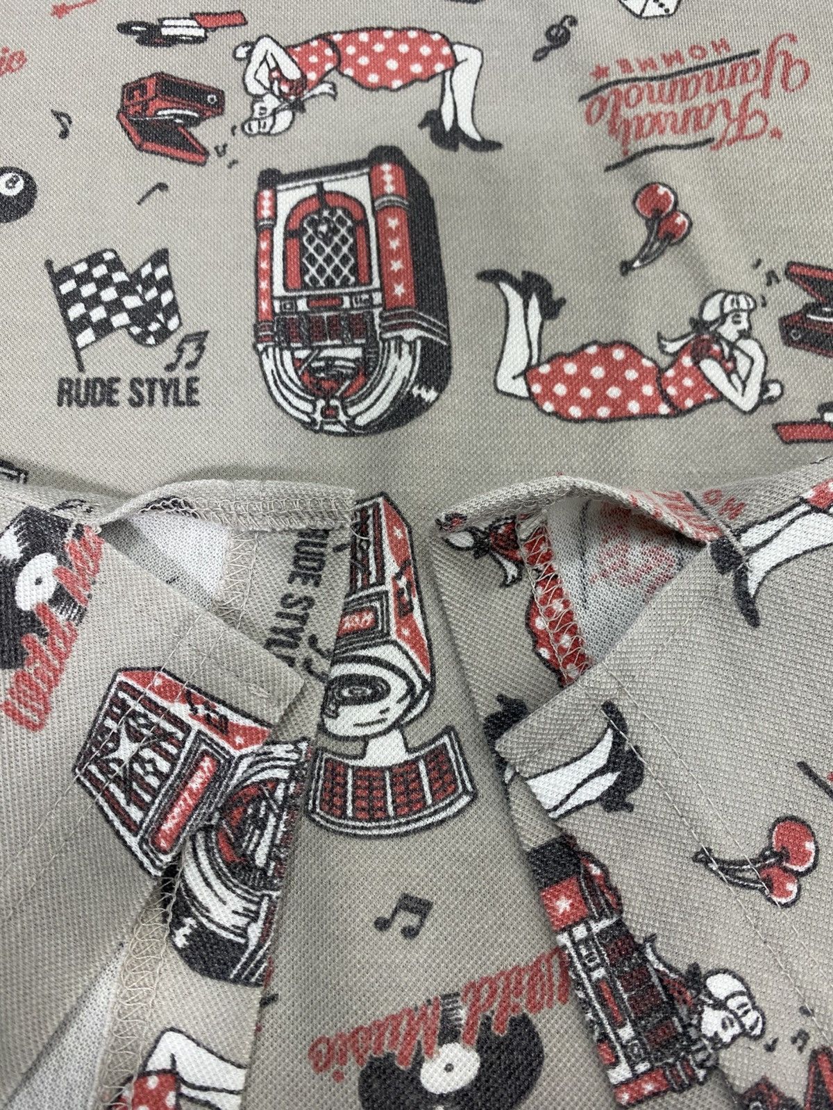 Kansai Yamamoto Rare Design Kansai Yamamoto Full Print Polo Shirt Size US XL / EU 56 / 4 - 9 Thumbnail