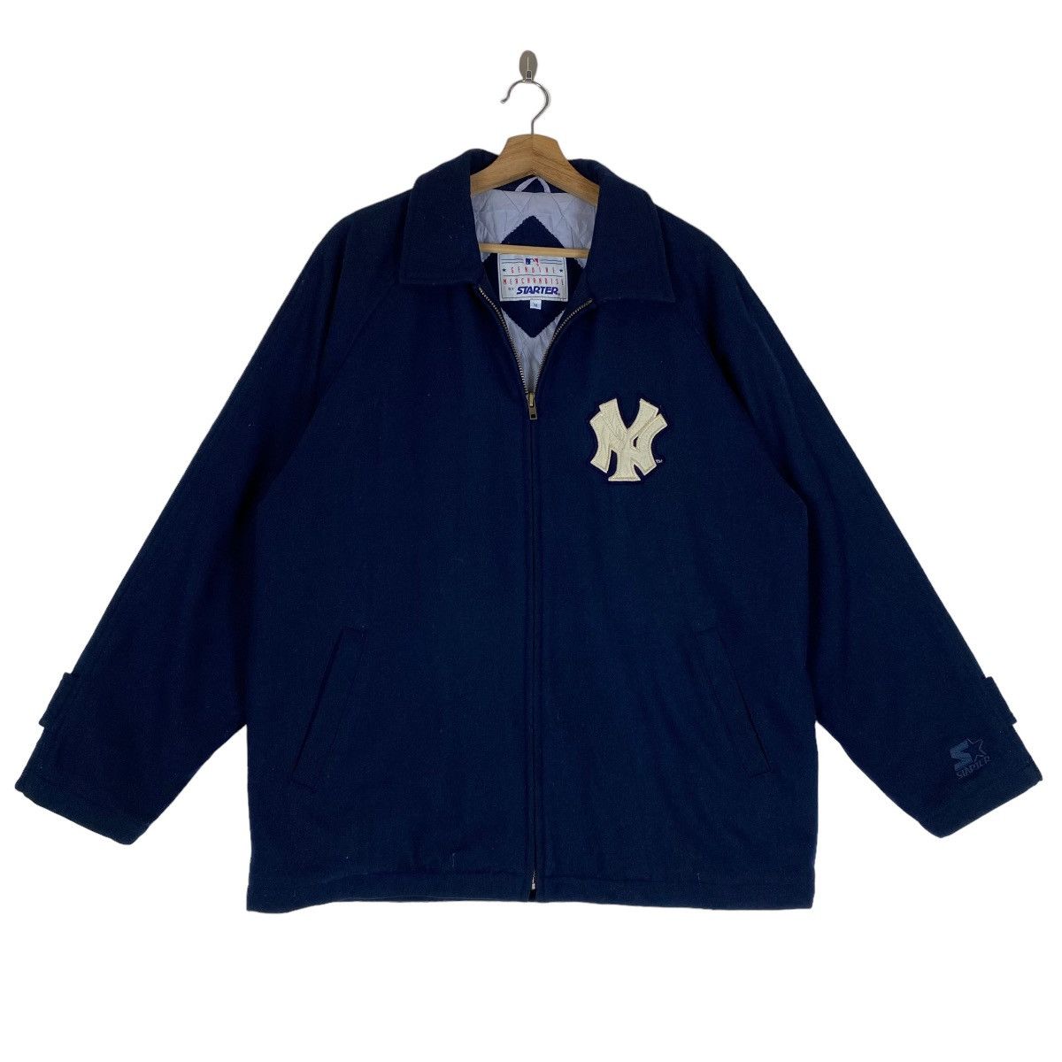Starter ✨Vintage 90's New York Yenkees by Starter wool zipper jacket Size US M / EU 48-50 / 2 - 3 Thumbnail