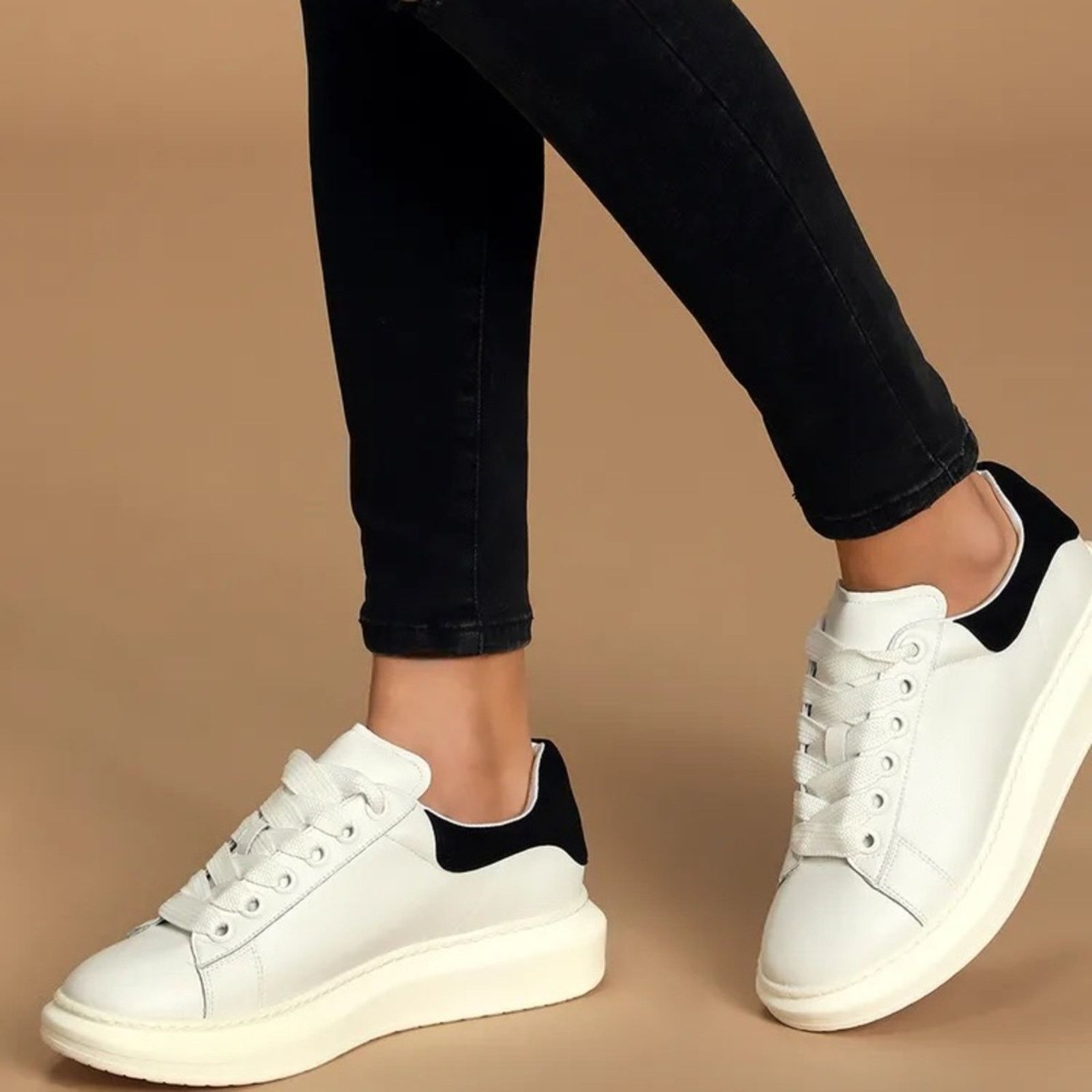 Steve Madden Steven Madden Leather Platform Sneakers Women's 5M Size US 5 / IT 35 - 2 Thumbnail