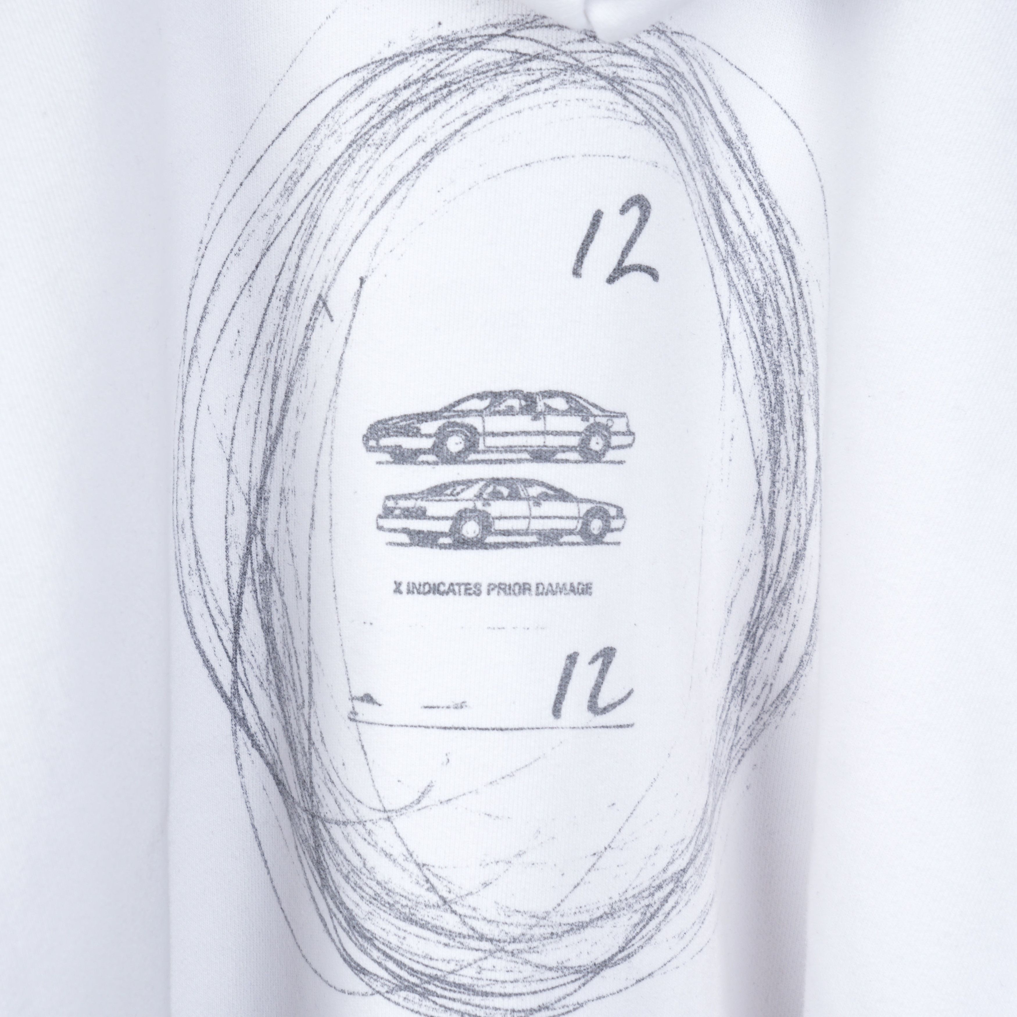 Enfants Riches Deprimes ERD X INDICATES PRIOR DAMAGE WHITE HOODIE Size US XL / EU 56 / 4 - 5 Thumbnail