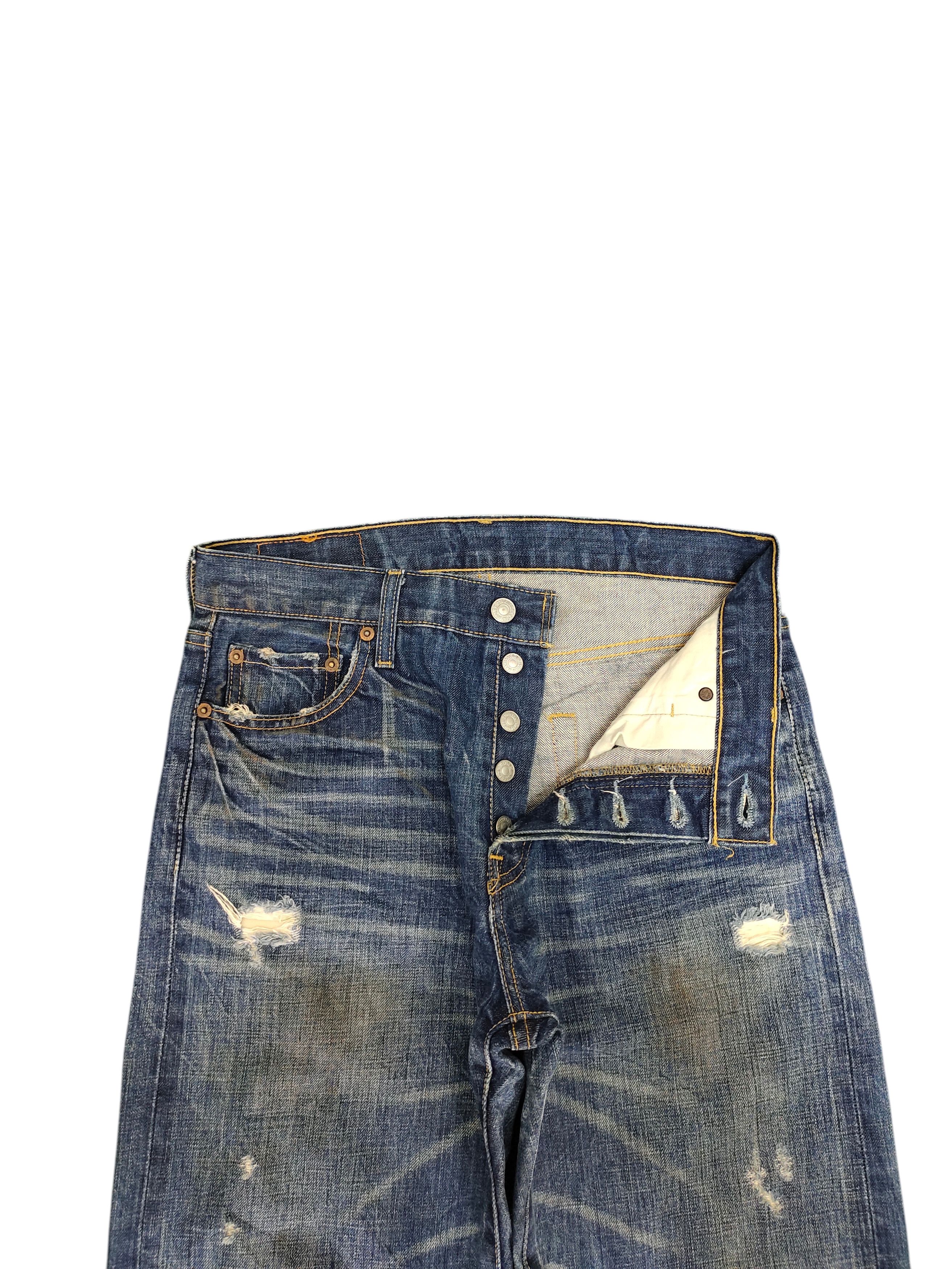 Levi's Vintage Levis 501 Clawmark Distress Faded Dirt Jeans Size US 30 / EU 46 - 7 Thumbnail