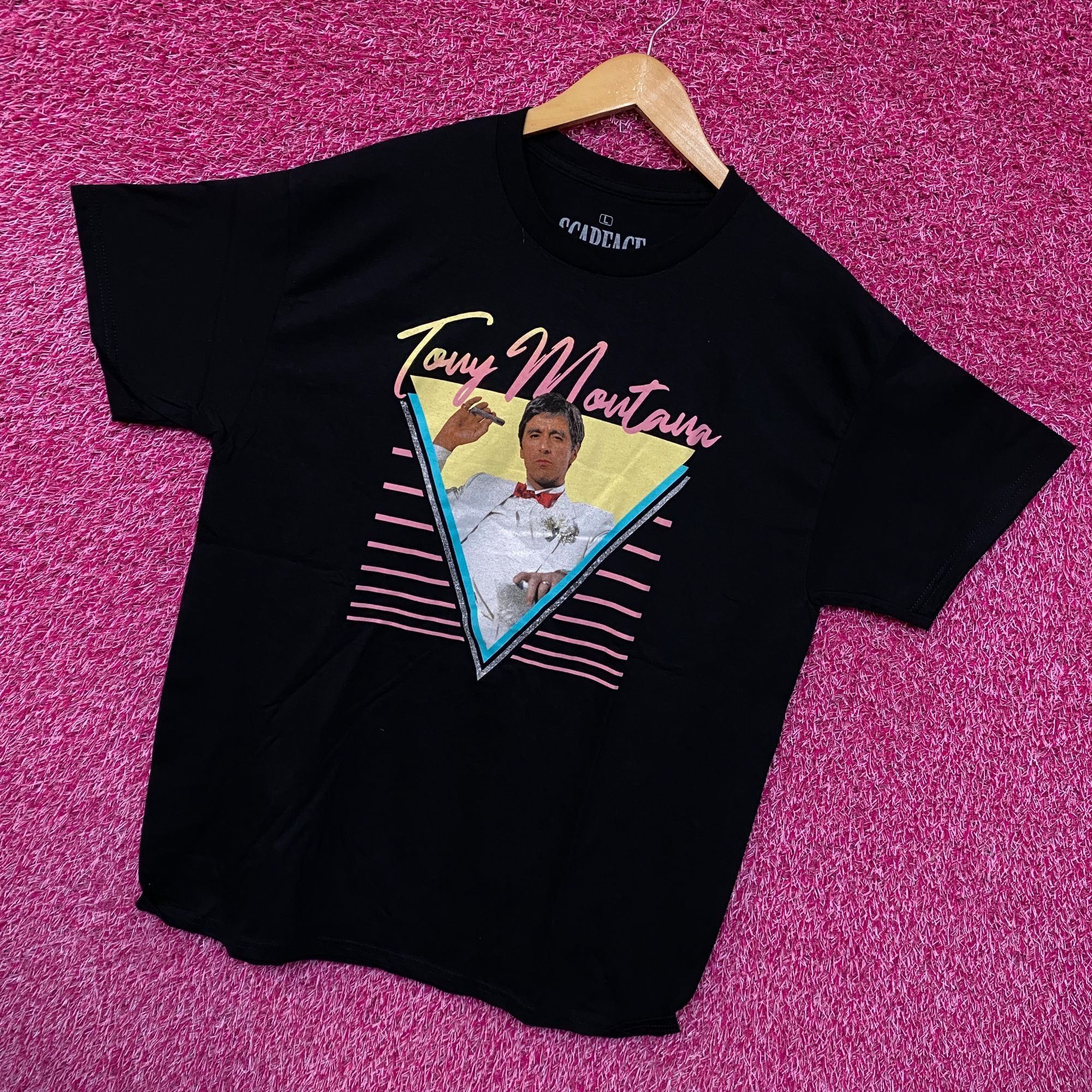 Ripple Junction Tony Montana Miami Drug Lord Scare Face Movie Promo Tee L Size US L / EU 52-54 / 3 - 3 Thumbnail