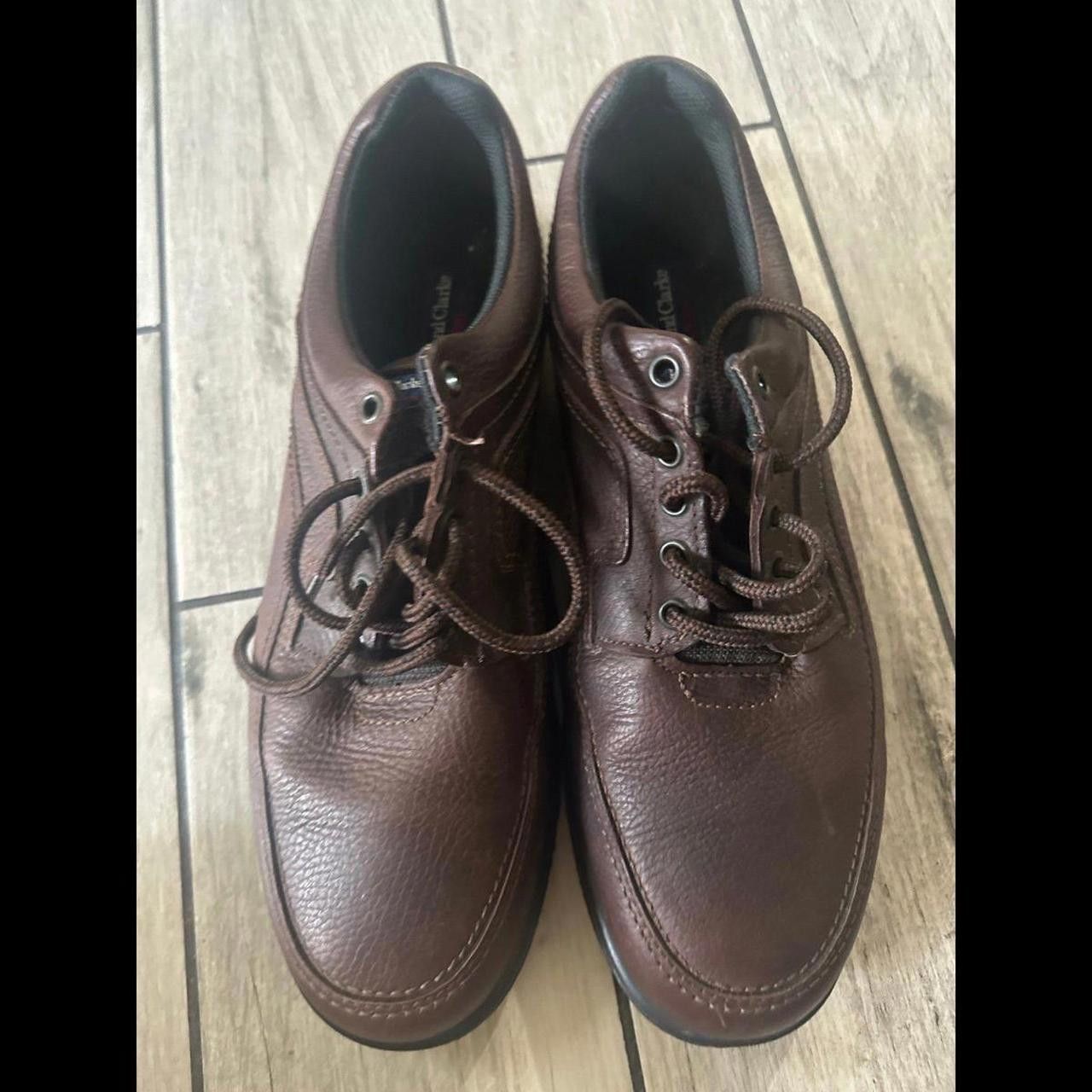 Clarks Mens Used Brown Leather Clarke Size US 12 / EU 45 - 1 Thumbnail