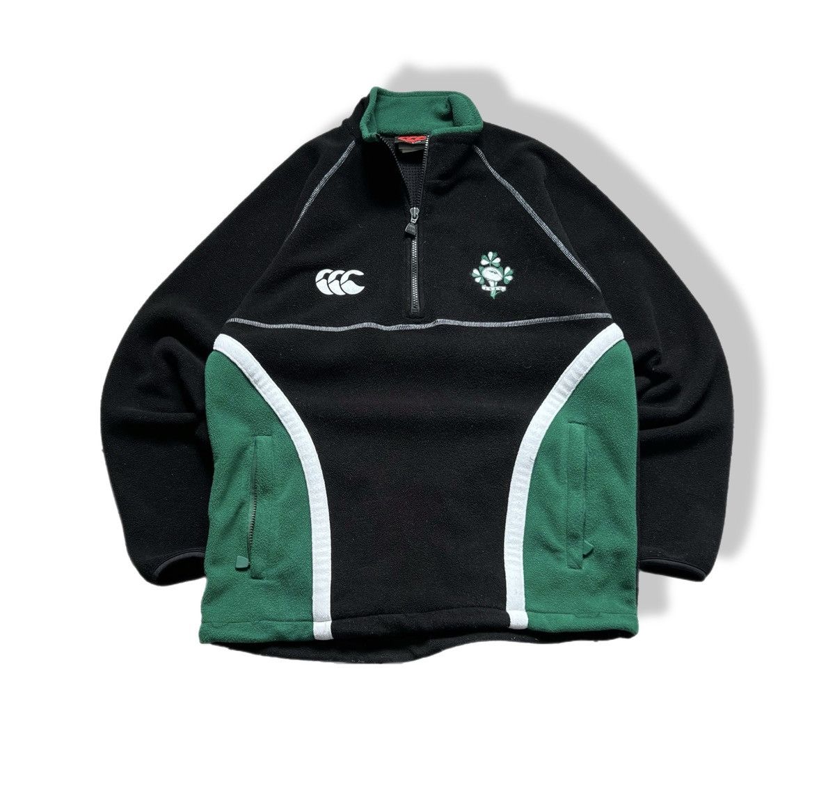 Vintage Ireland Rugby Union Fleece Jacket Rare