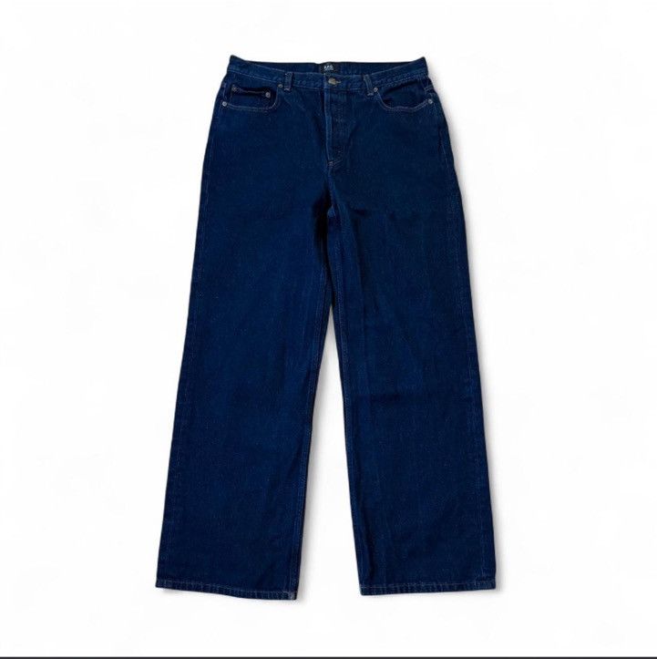 A.P.C. A. P.C. Paris Aaron 90's Raw Dark Indigo Denim Wide Leg Size US 32 / EU 48 - 2 Thumbnail