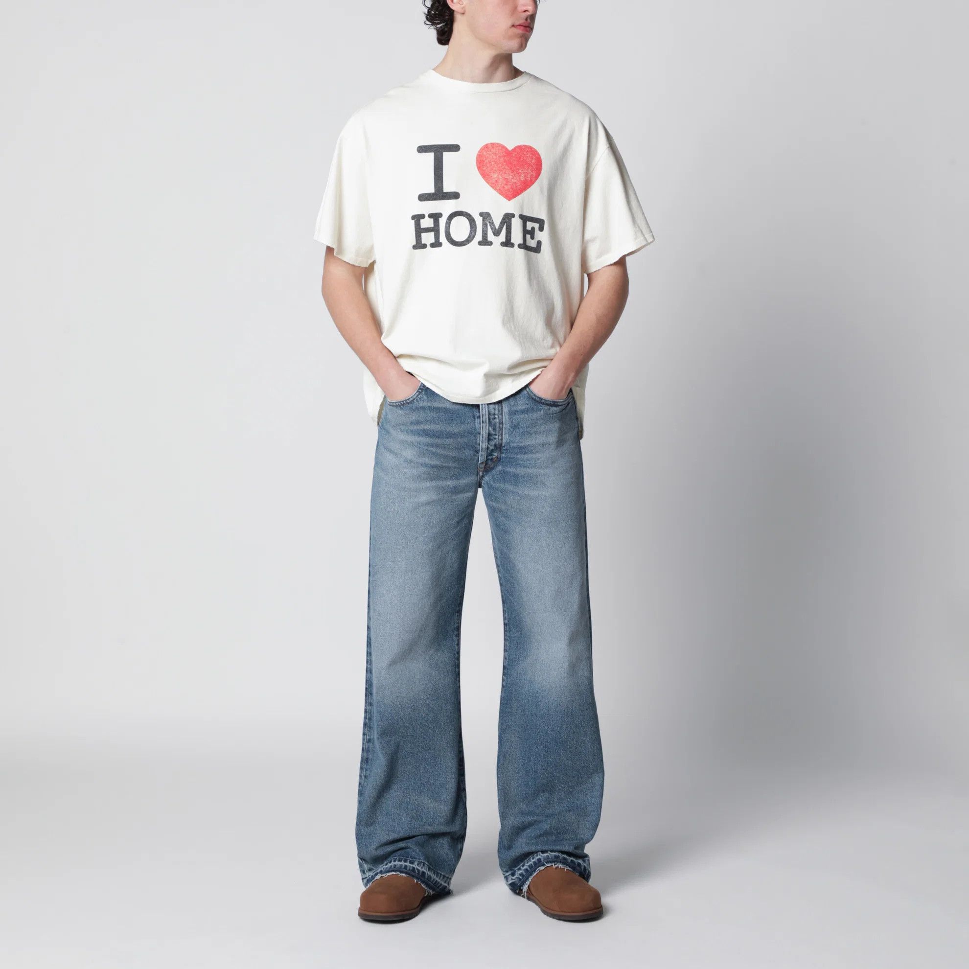 Gallery Dept. o1d2blof0426 “I Love Home” T-Shirt in Ivory Size US L / EU 52-54 / 3 - 1 Thumbnail