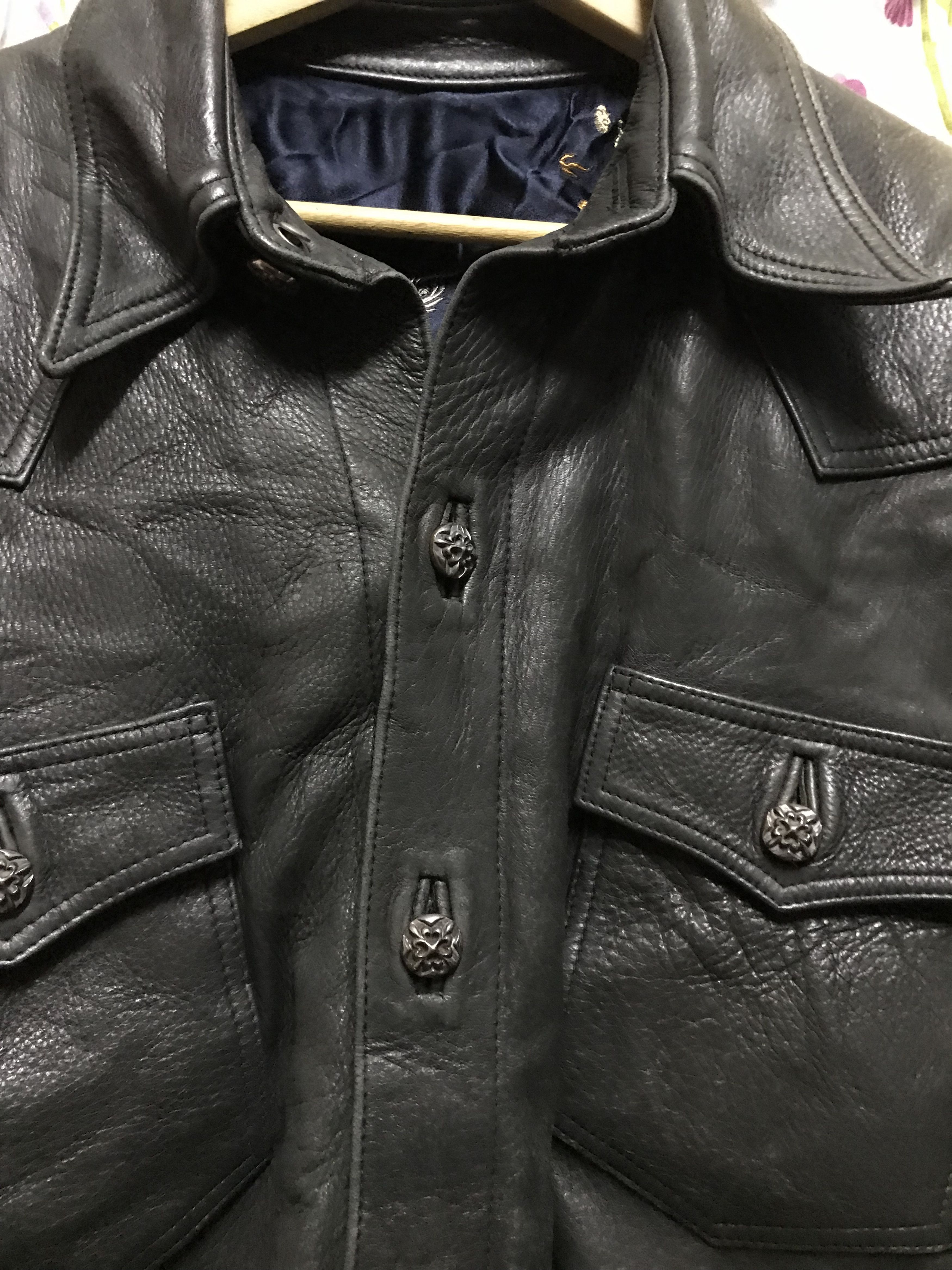 A&G Rock VINTAGE AMAL GUESSOUS TRUCKER LEATHER STERLING BLACK JACKET Size US S / EU 44-46 / 1 - 10 Thumbnail