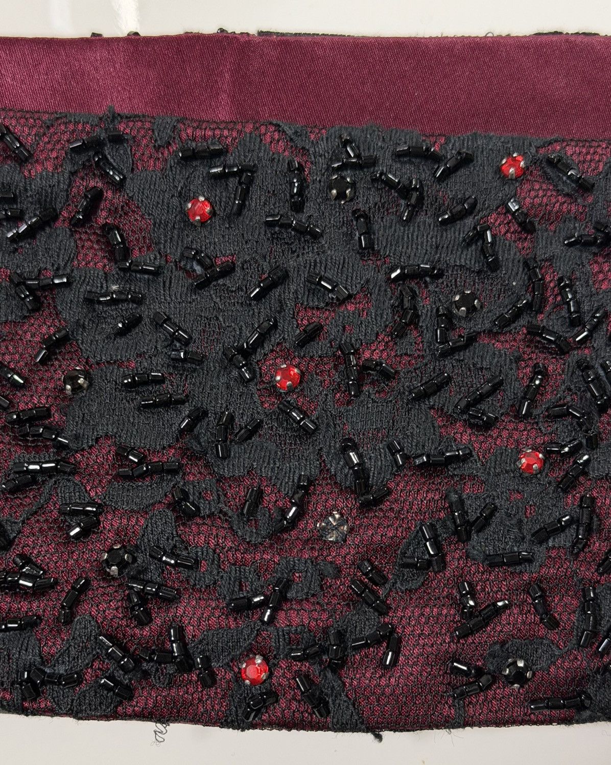Dolce & Gabbana DOLCE&GABBANA F/W 1999 Beaded & Embroidered Satin Belt Size ONE SIZE - 3 Thumbnail