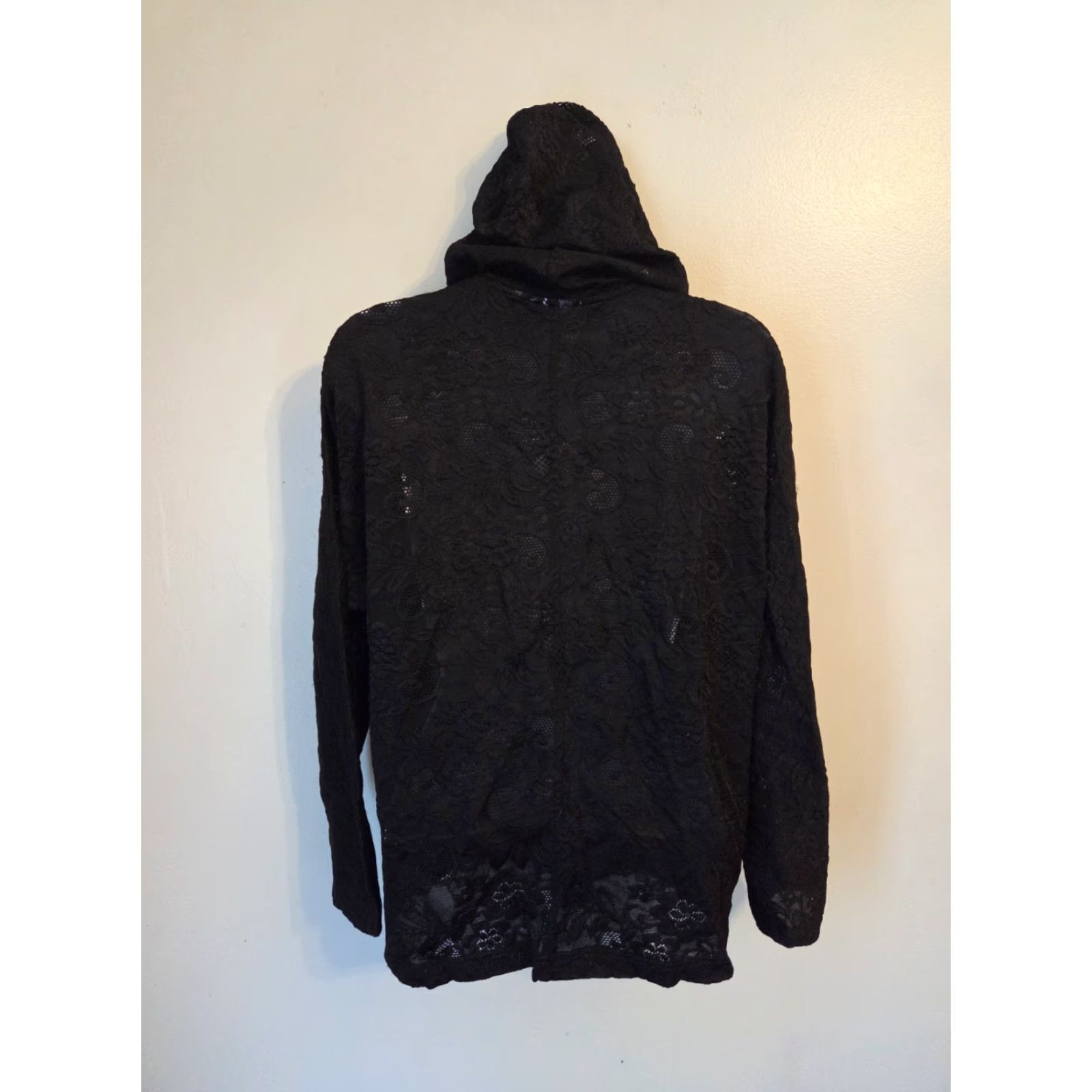 Vintage VINTAGE Chico's Design Black Lace Full Zip Hoodie Jacket Size 0 Small Size XS / US 0-2 / IT 36-38 - 5 Thumbnail