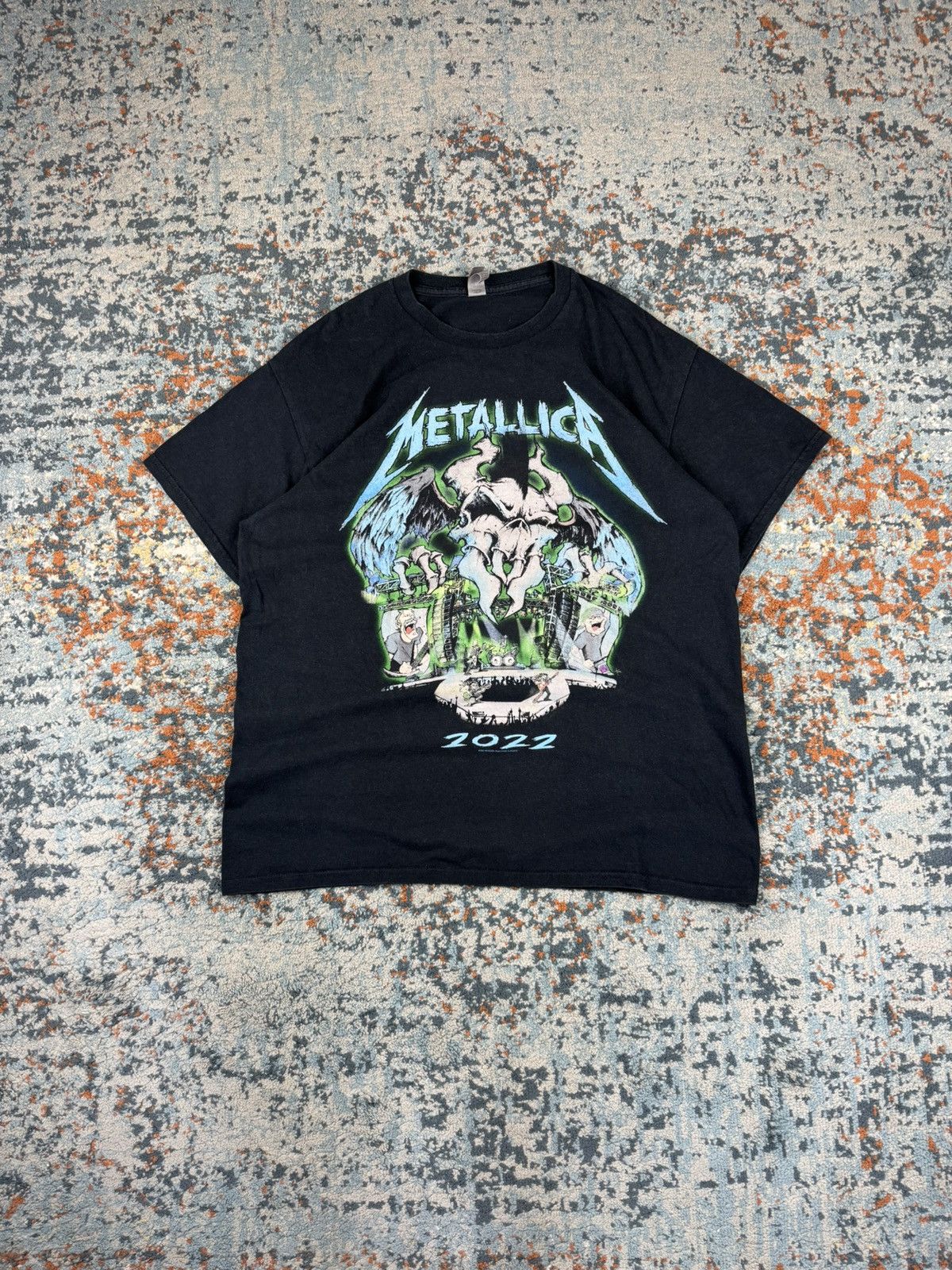 Metallica Metallica 2022 europe tour graphic band tee official merch Size US XL / EU 56 / 4 - 1 Thumbnail