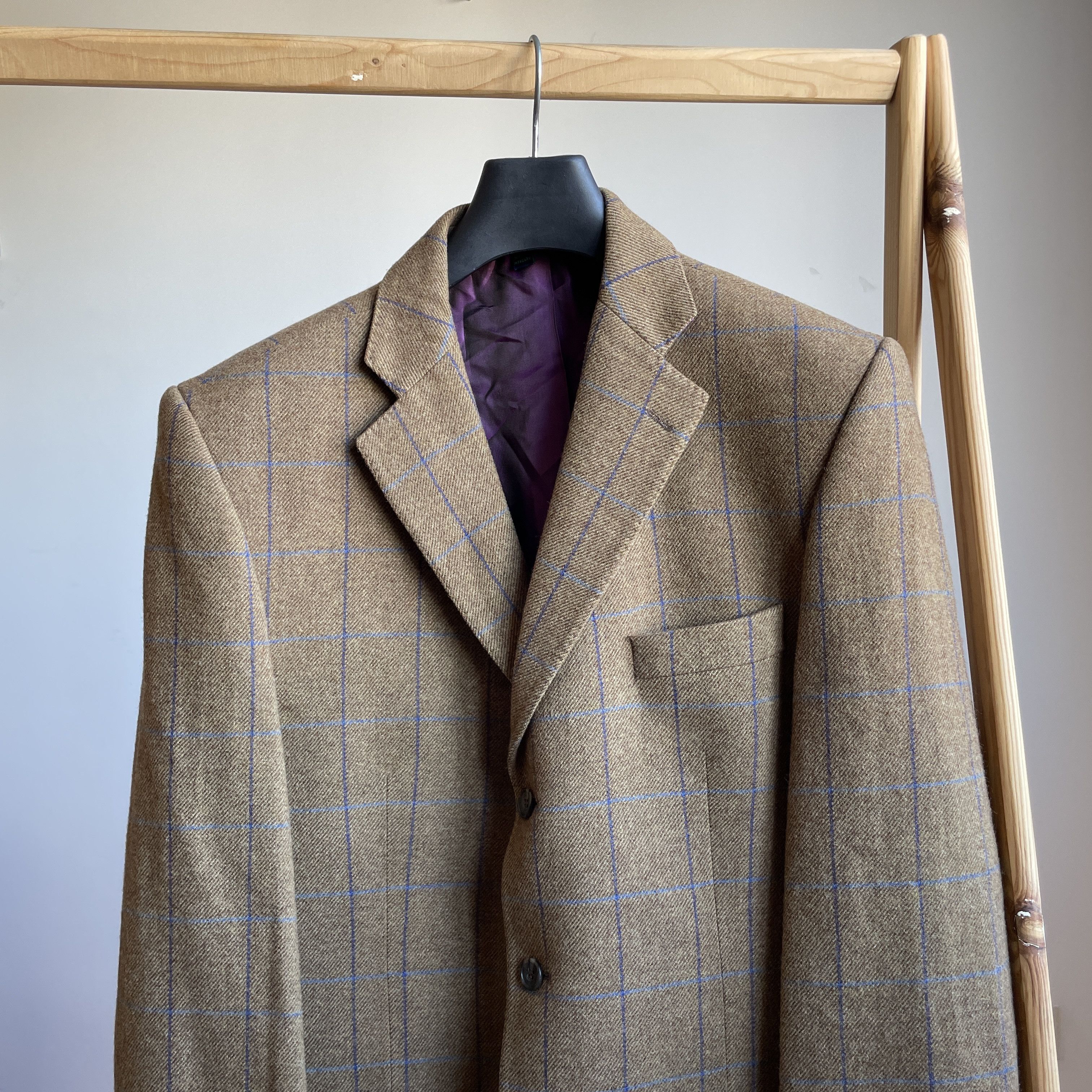 Boden Boden Tweed Windowpane Wool Sport Coat Blazer Size 42R - 4 Thumbnail