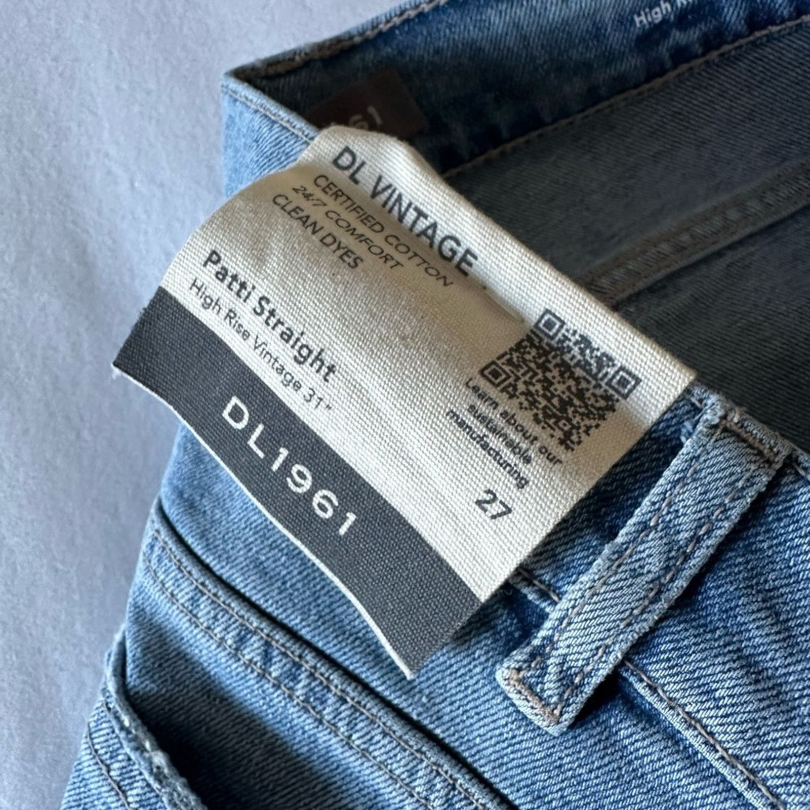 DL1961 NEW DL1961 Patti Straight High Rise Jeans Raw Sz 27 $209 Size 27" / US 4 / IT 40 - 10 Thumbnail