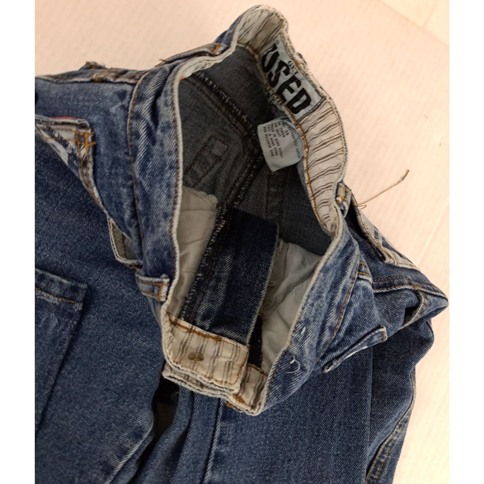 Denime VINTAGE Get Used Jeans Women 5-Pocket Denim Blue Straight Distressed 26 29 Inseam Size 26" / US 2 / IT 38 - 5 Thumbnail